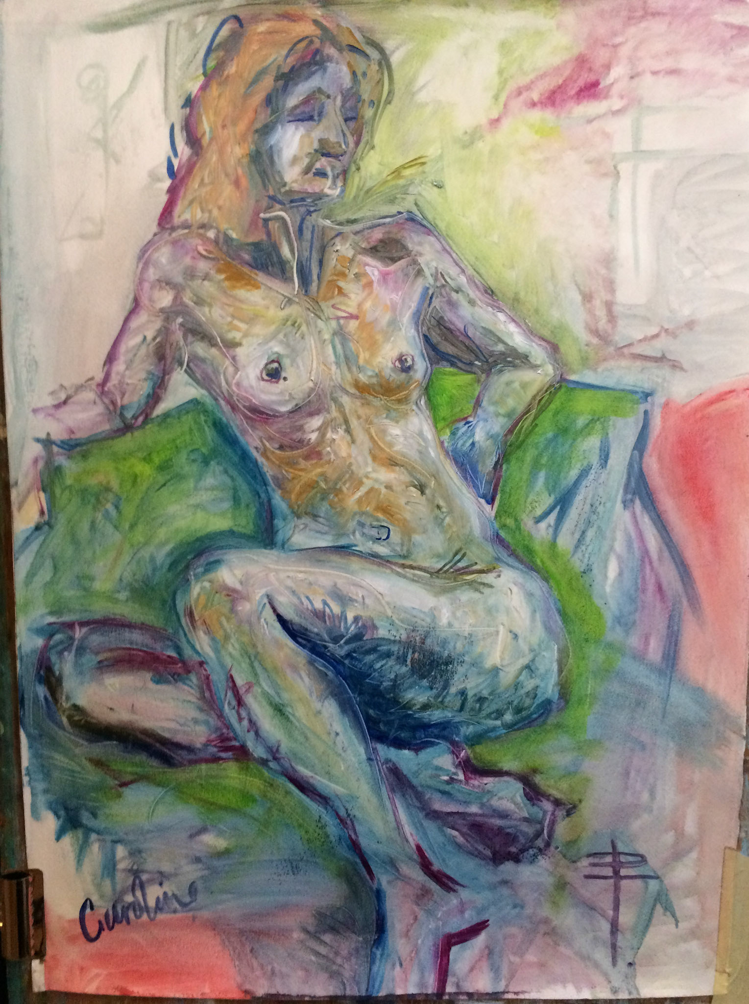 Oil on paper (sized with rabbit skin glue)