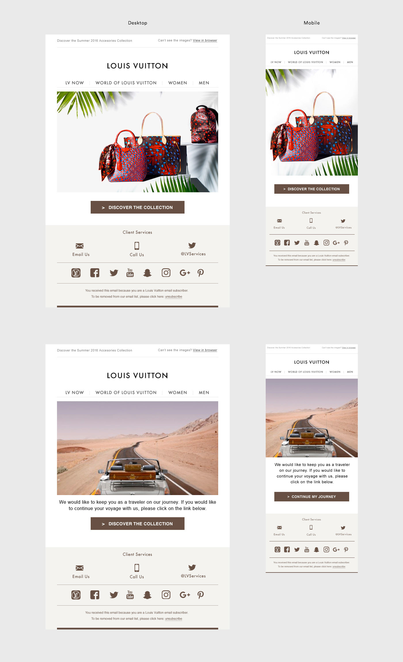 George Gozum - Louis Vuitton (Paris) Responsive Email