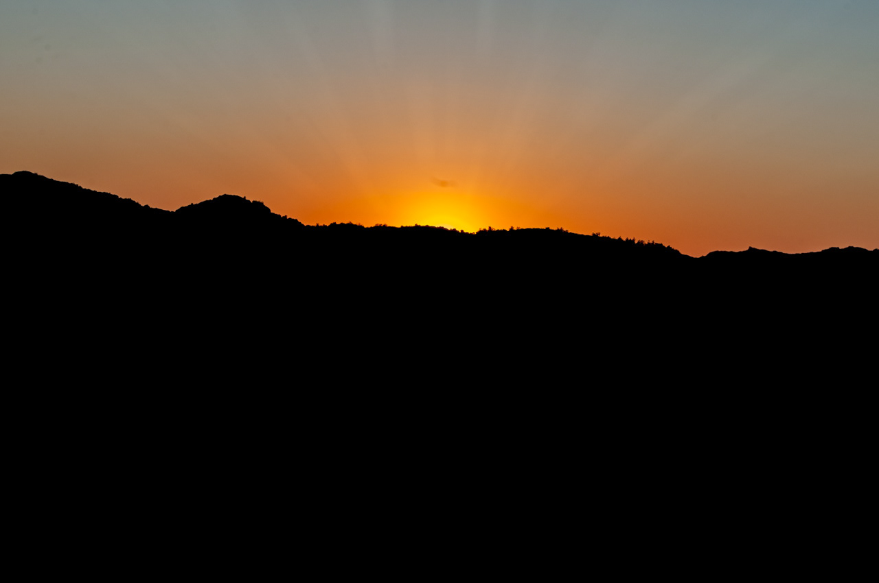Sunset over the Wichita Mountains National Wildlife Refuge