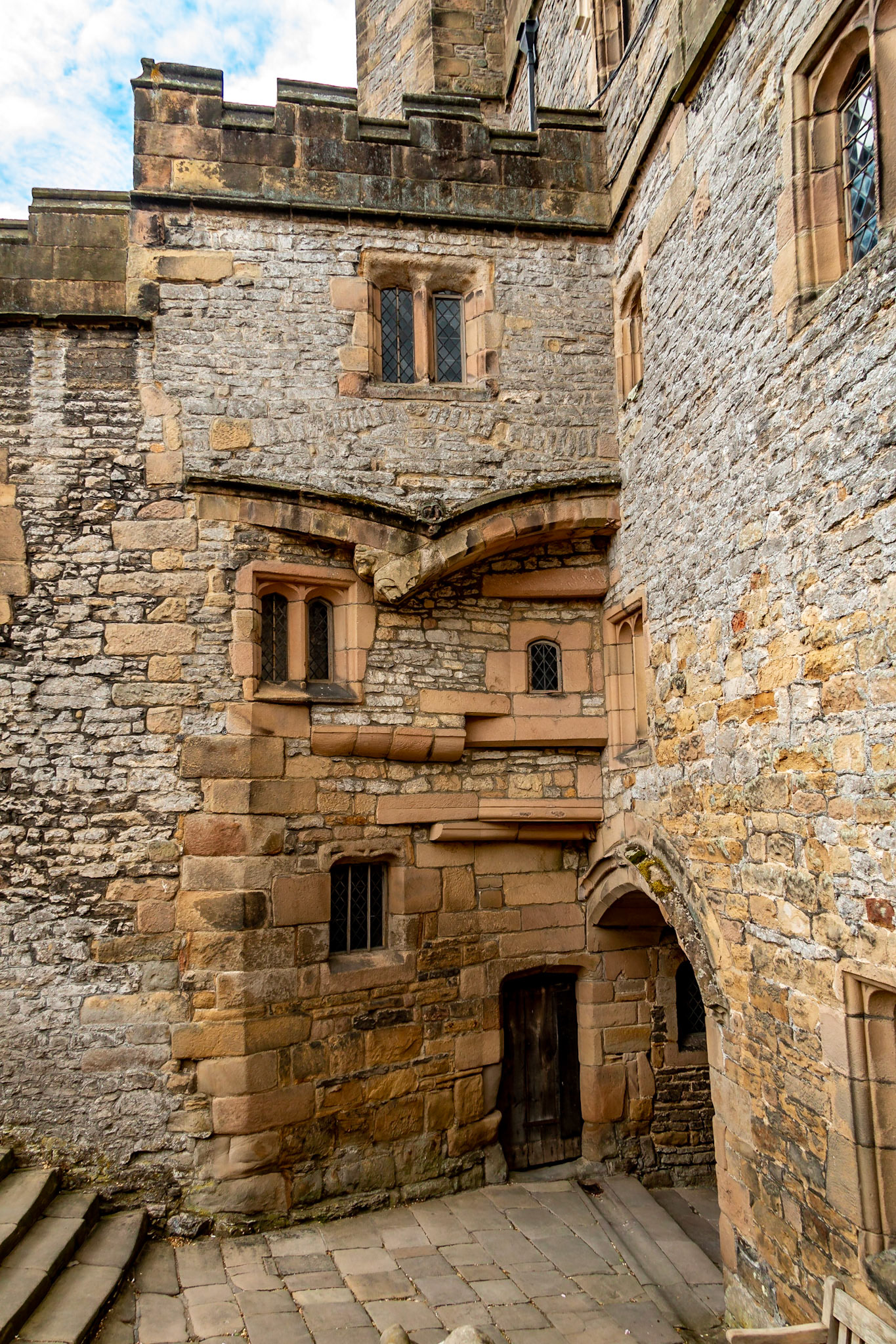 Haddon Hall main entrance, Derbyshire