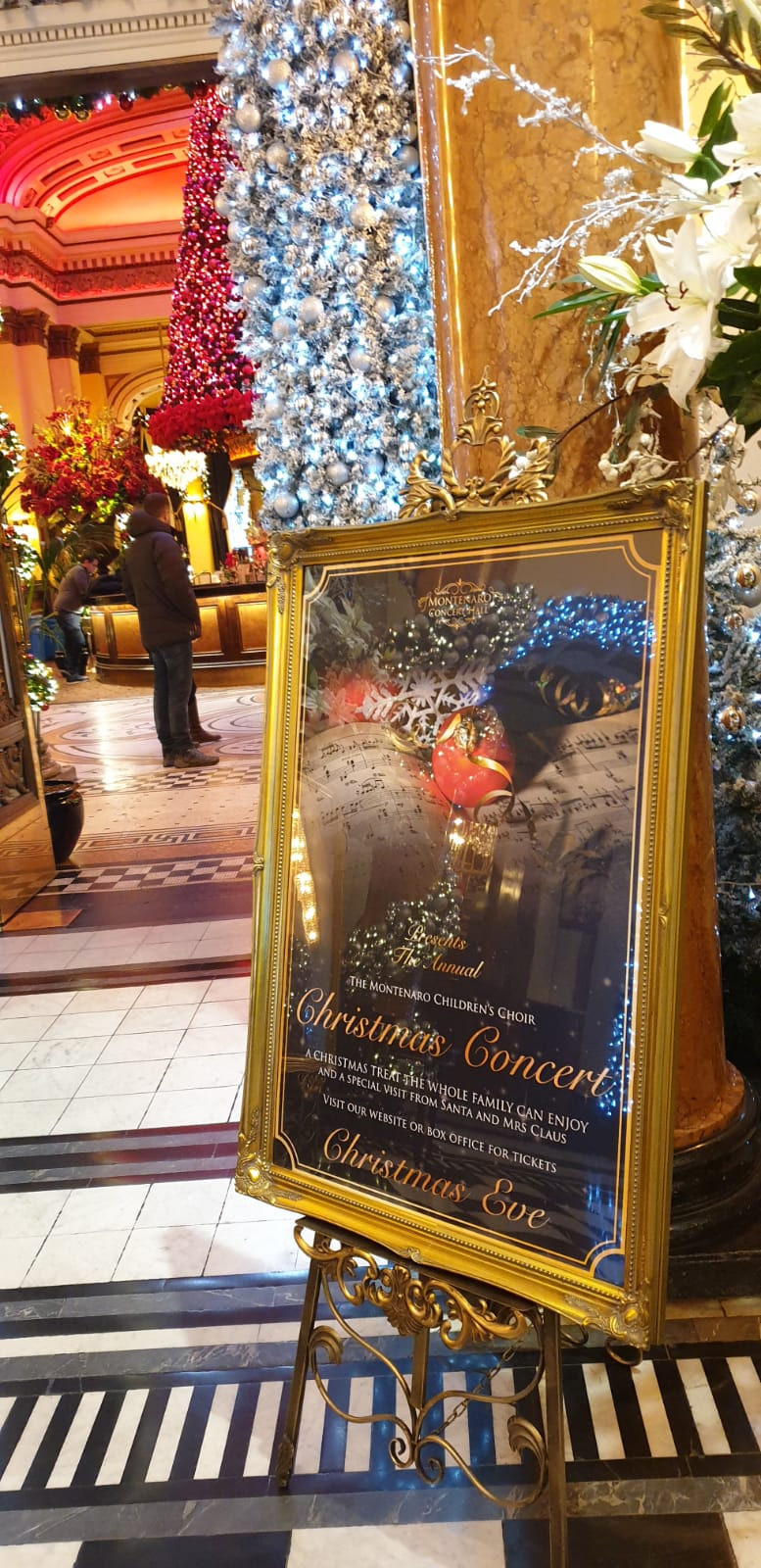 Christmas concert poster from "The Princess Switch 2"
