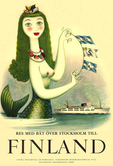 Finland By Boat From Stockholm 1952 Mermaid