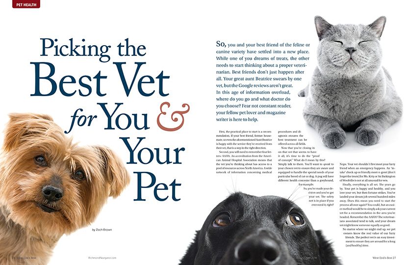 Picking the Best Vet layout — West End's Best Magazine