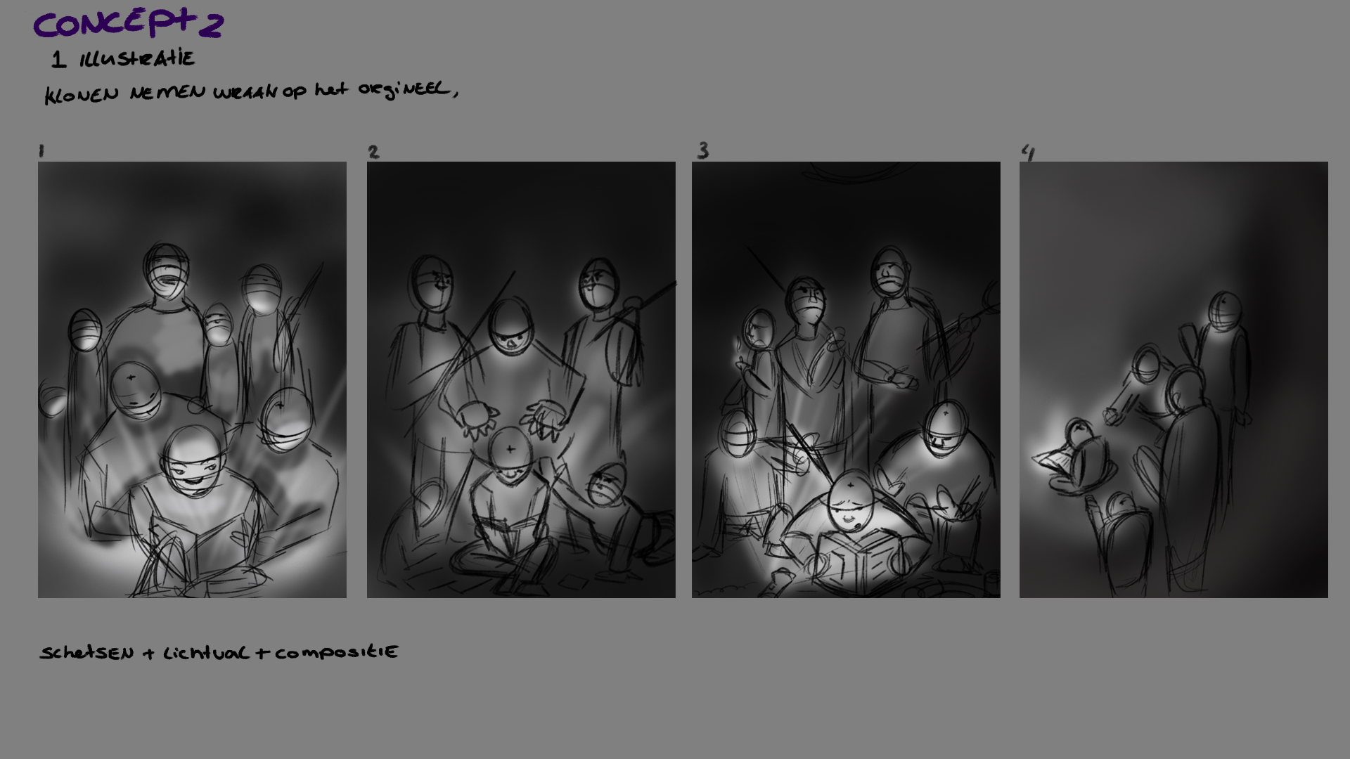 Sketch, light source and composition