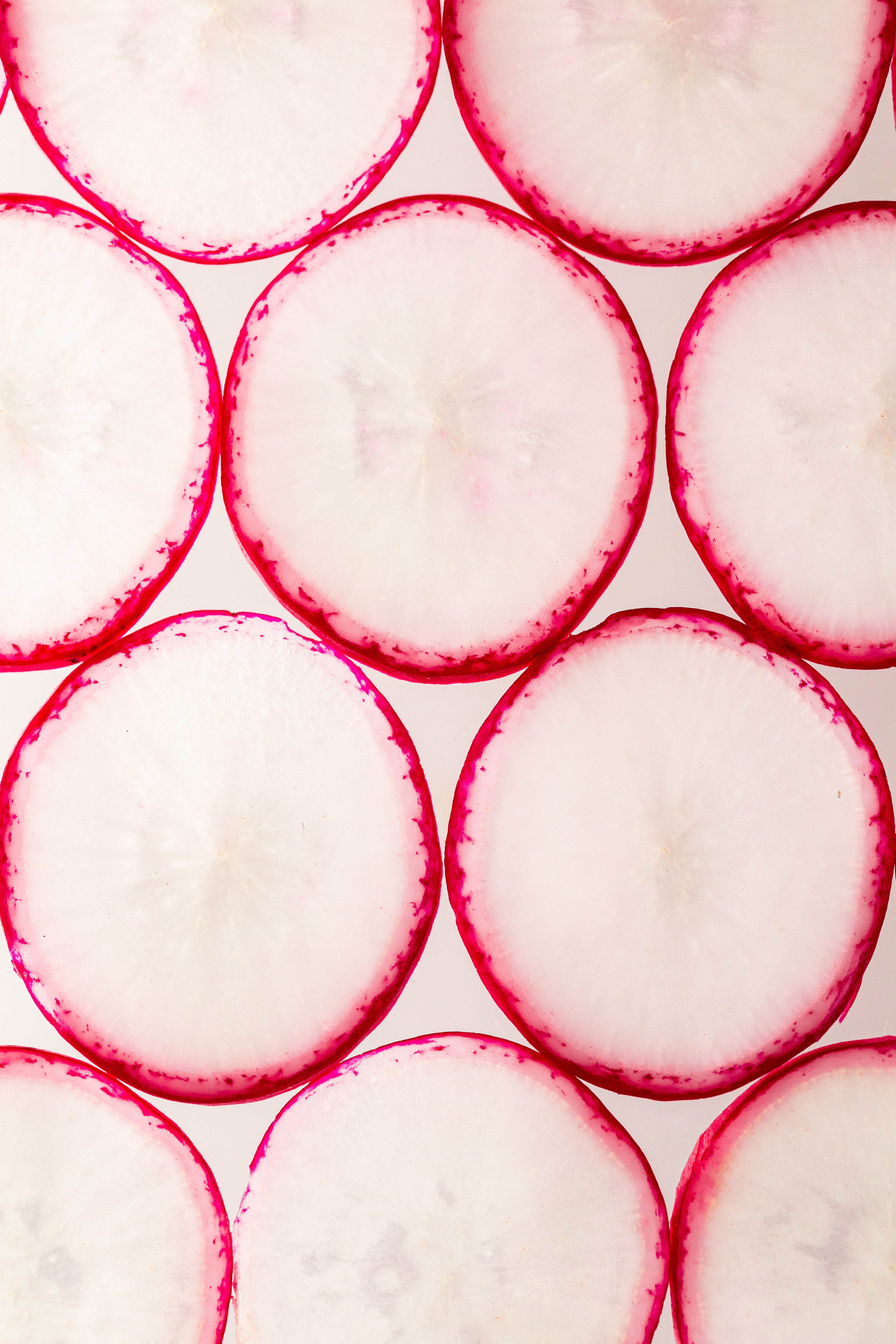 Radish slices