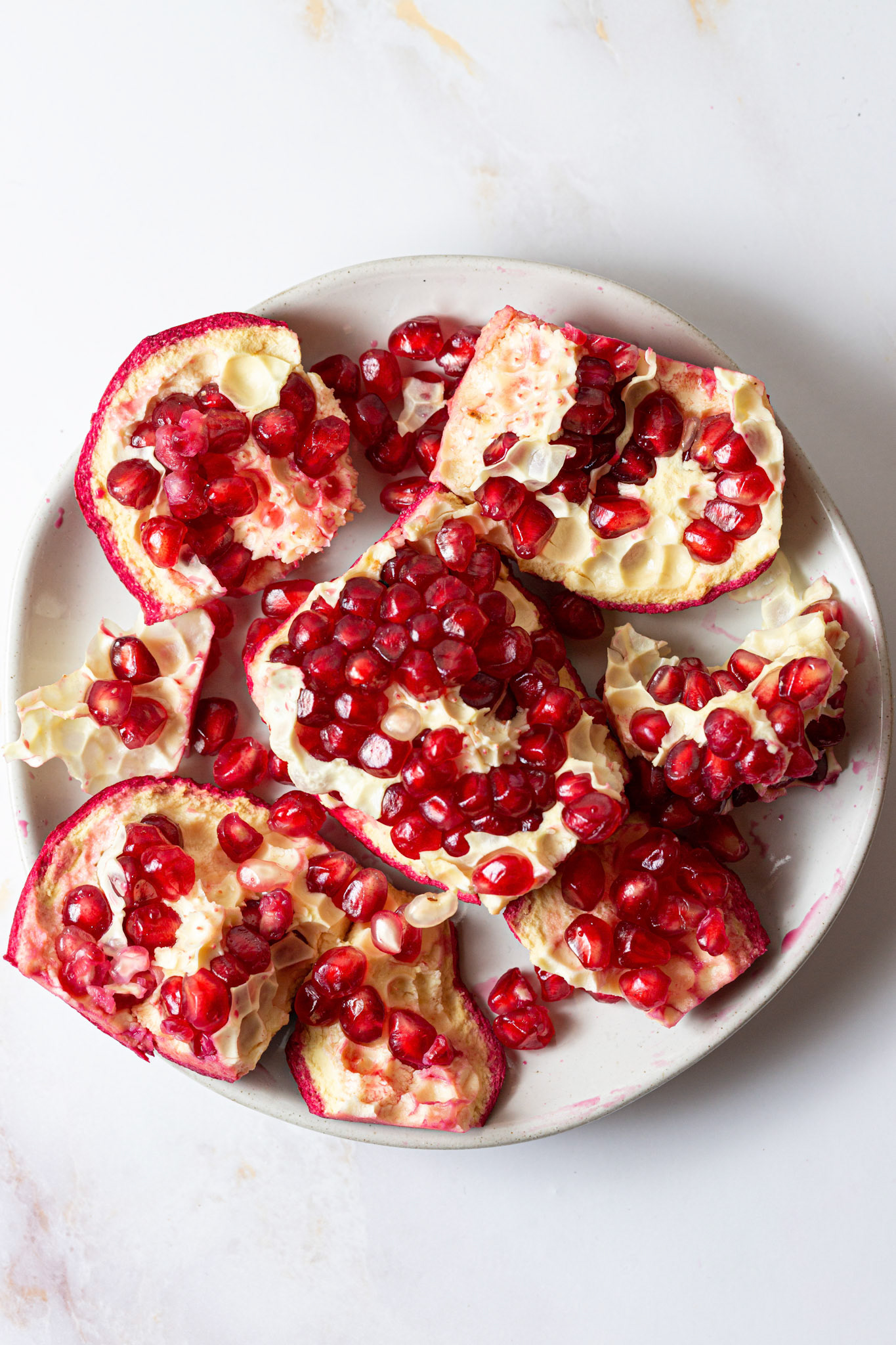 Inside a pomegranate