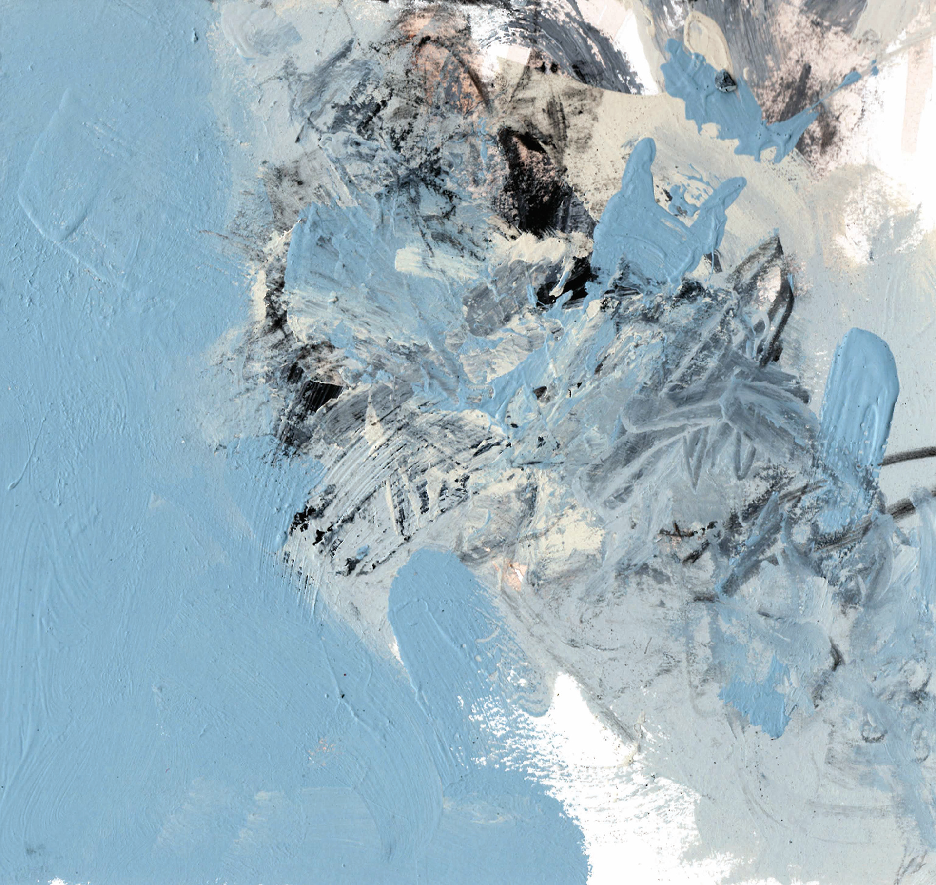Above Sea Level No. 5 | 2021 | 10 1/4 x 9 5/8 in. | Watercolor, enamel, and charcoal on museum 8-ply matboard | Available