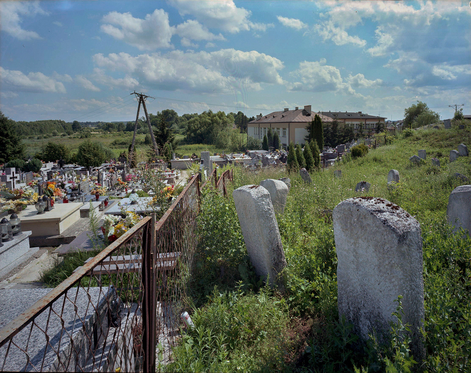 The Polish and Jewish cemeteries of Lubaczów, side by side
