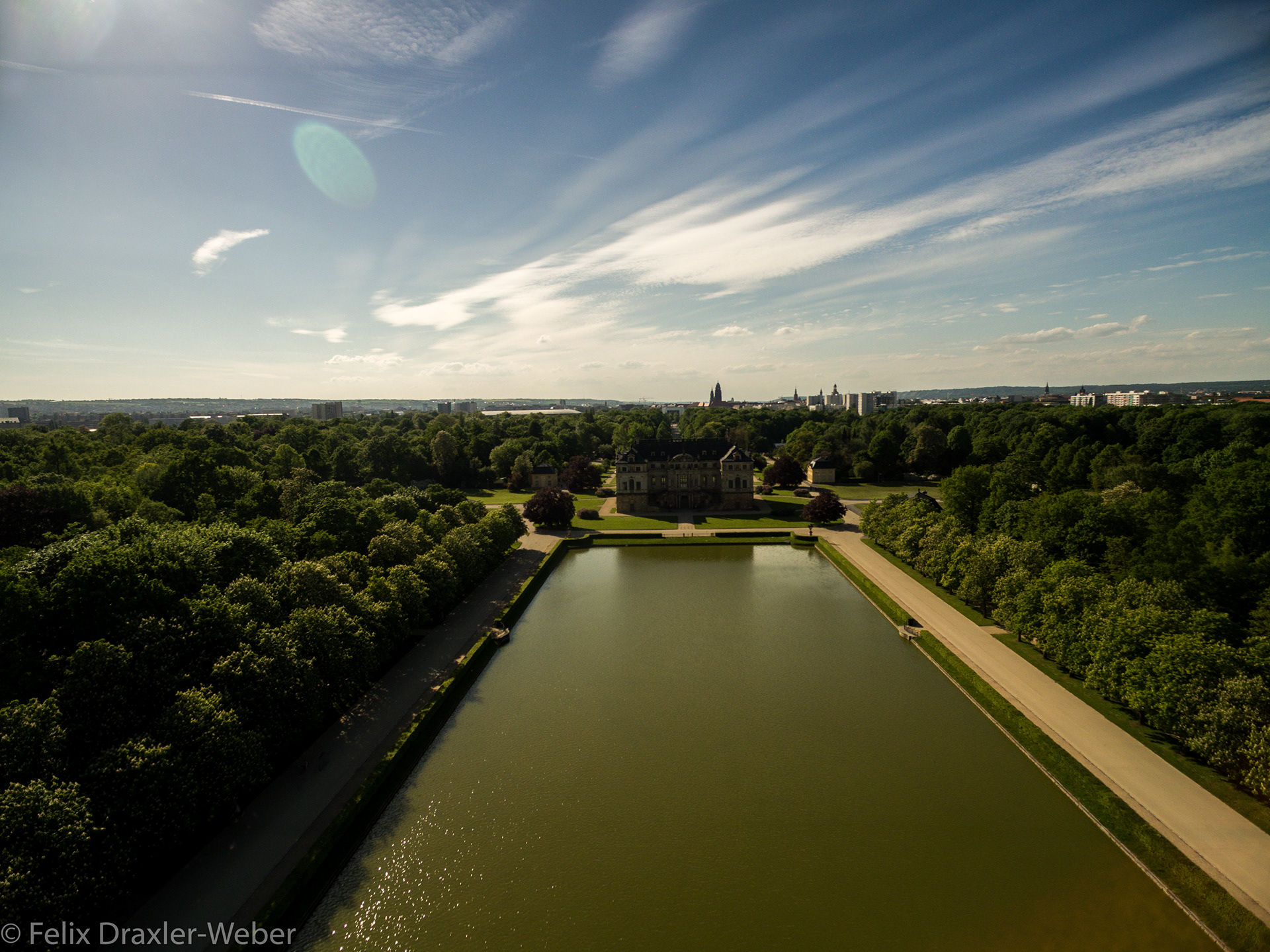 Aerial Photography by Drone Großer Garten Dresden (Palais Großer Garten)
