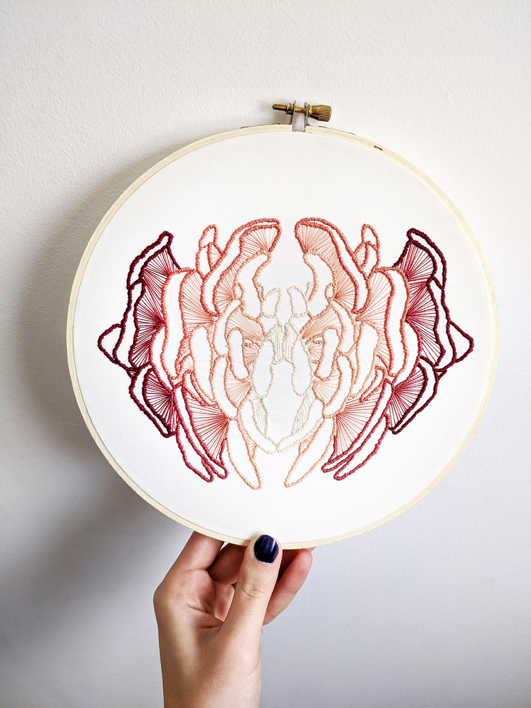 Breathe, 7″, Thread on Cotton Fabric