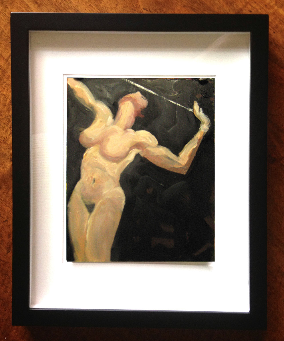 "Lisa Lyons" Oil On Foam Core Panel, 4.5" x 6", 2015