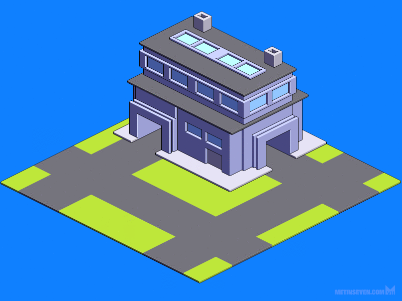 Isometric infographics animation scene • Isometrische infographics animatie-scène
