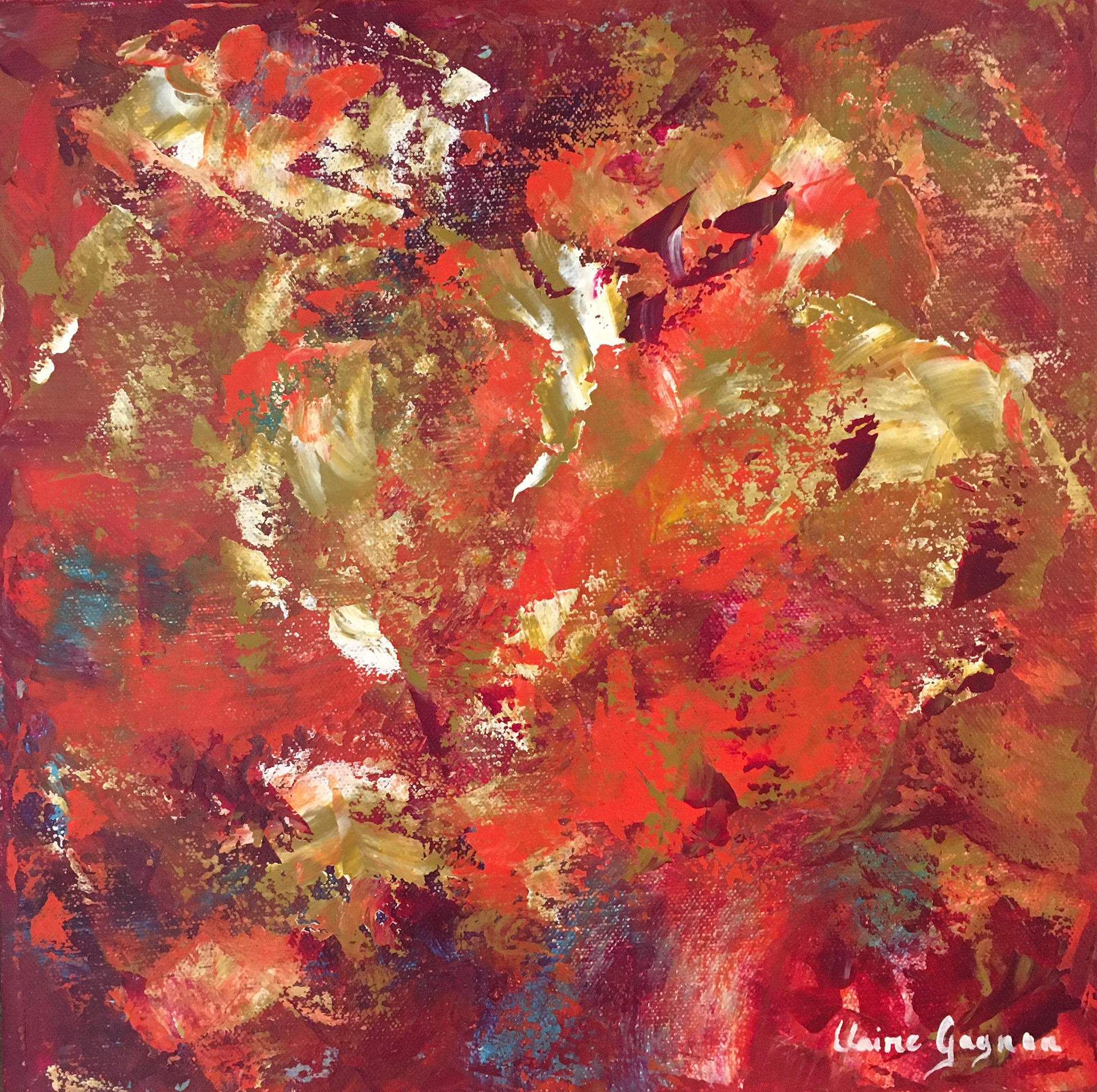 Claire Gagnon - Sargent Bouquet - 12x12 - Acrylic on canvas - $400