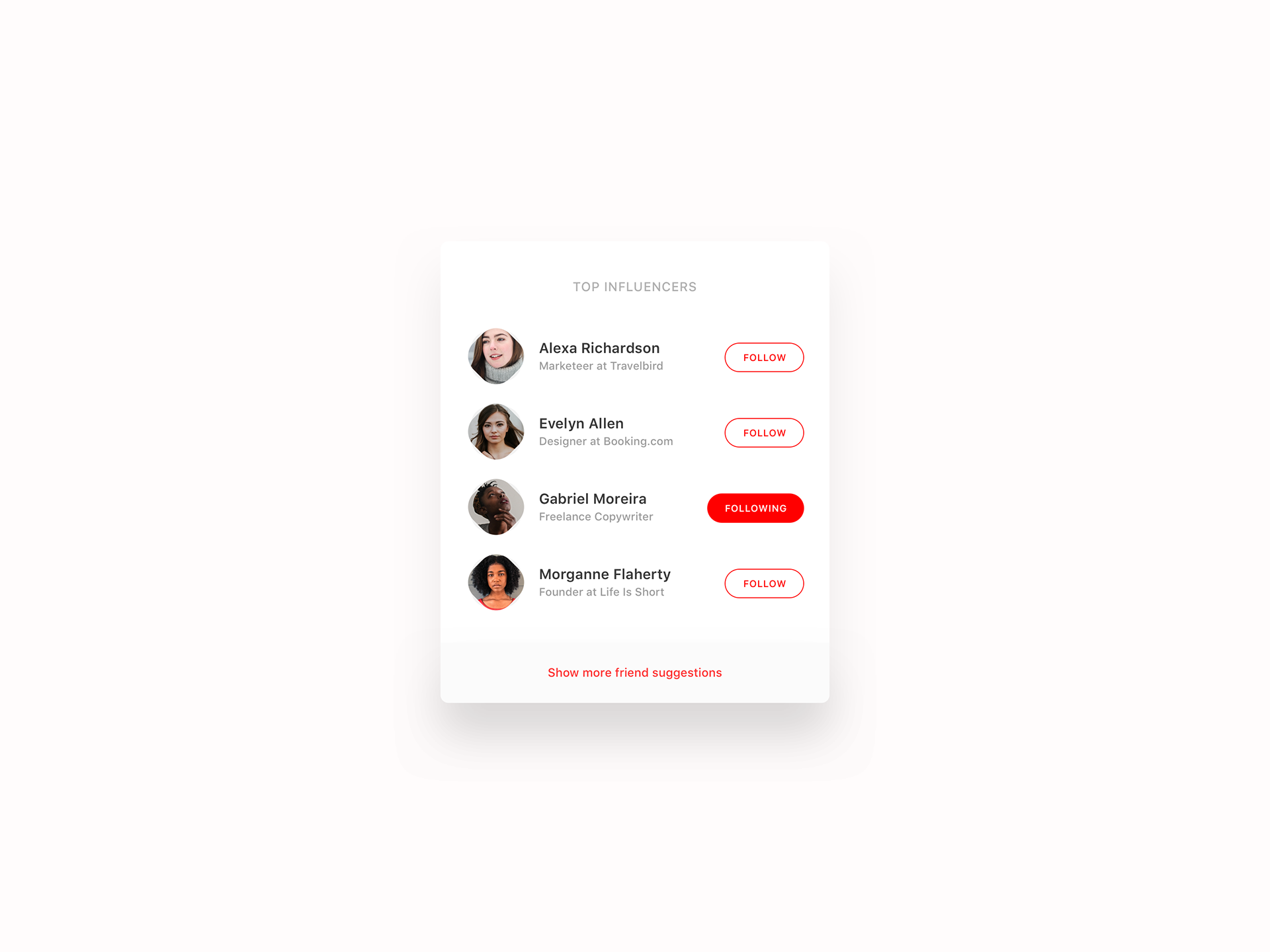 Web Design - Follow Widget by Milan Houter