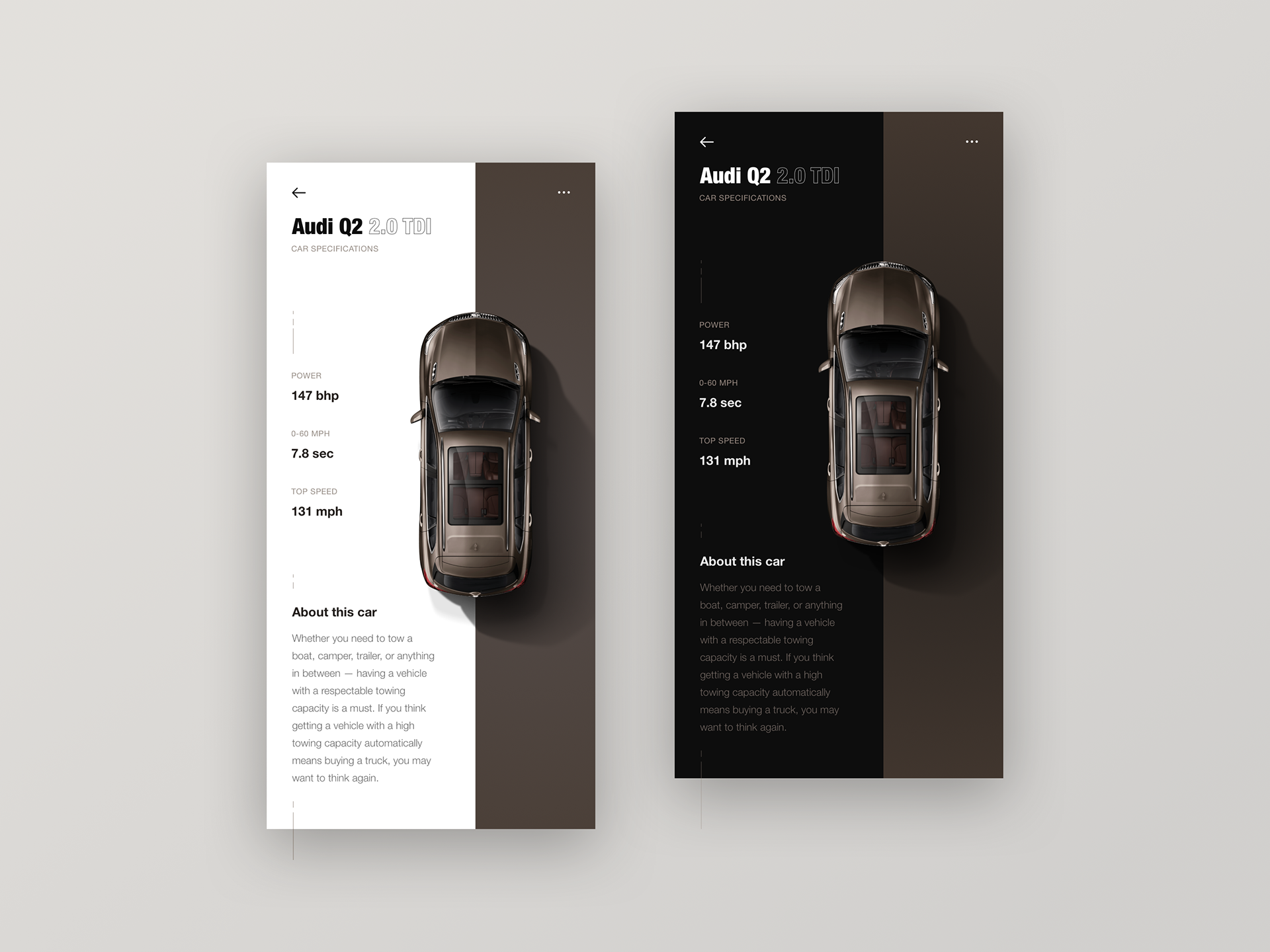 App Design - Car Detail page by Milan Houter