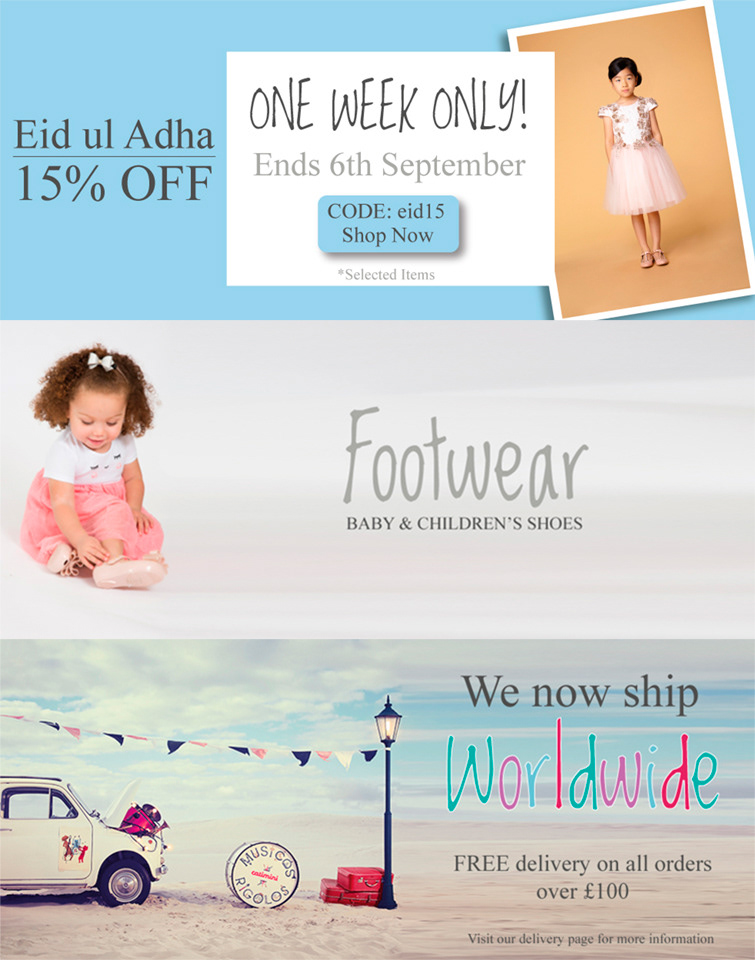 lindsey ahmet graphic designer and photographer website banner design for kids fashion mart Bolton