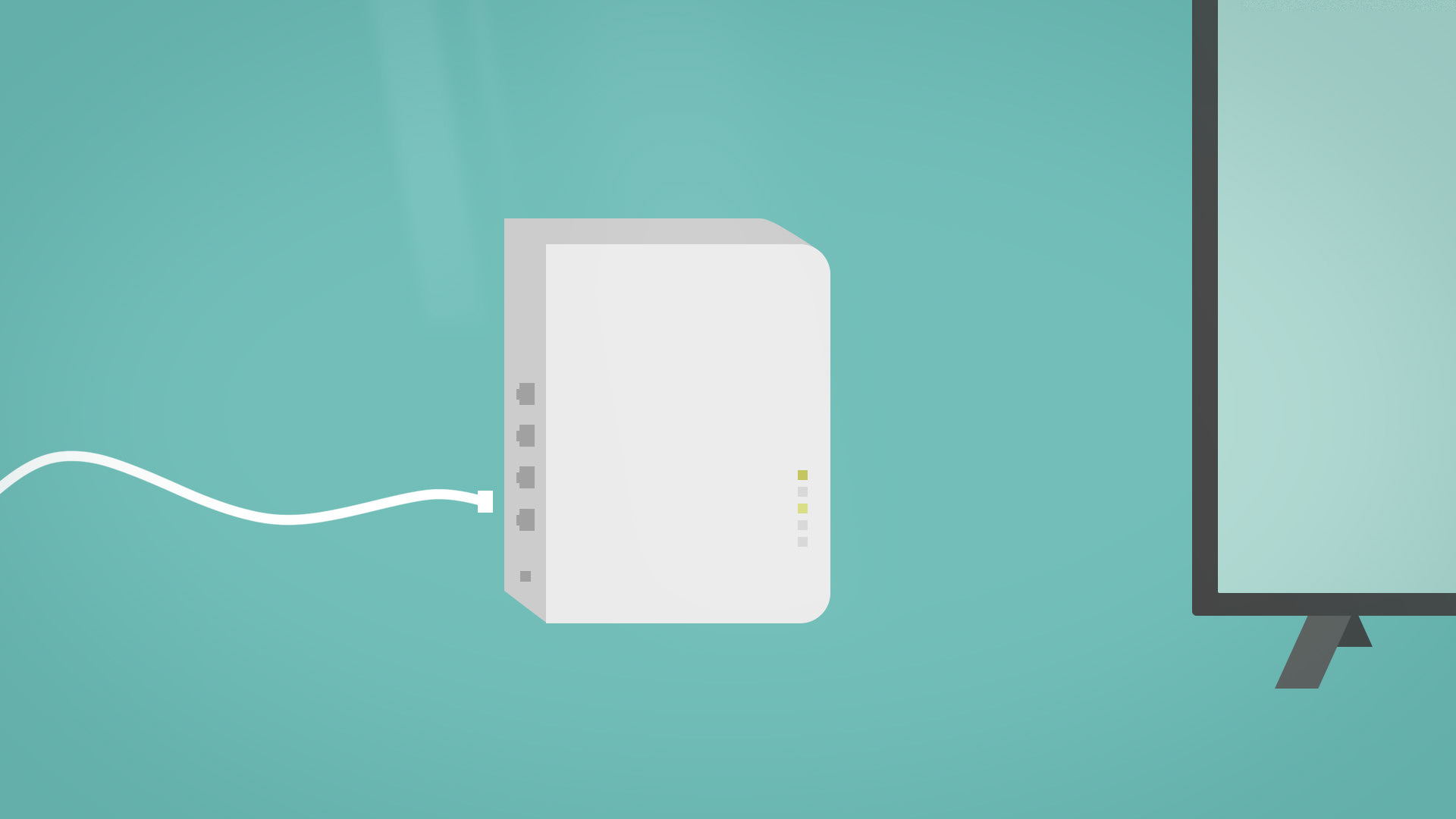 This is then wired to a router, inside your property.