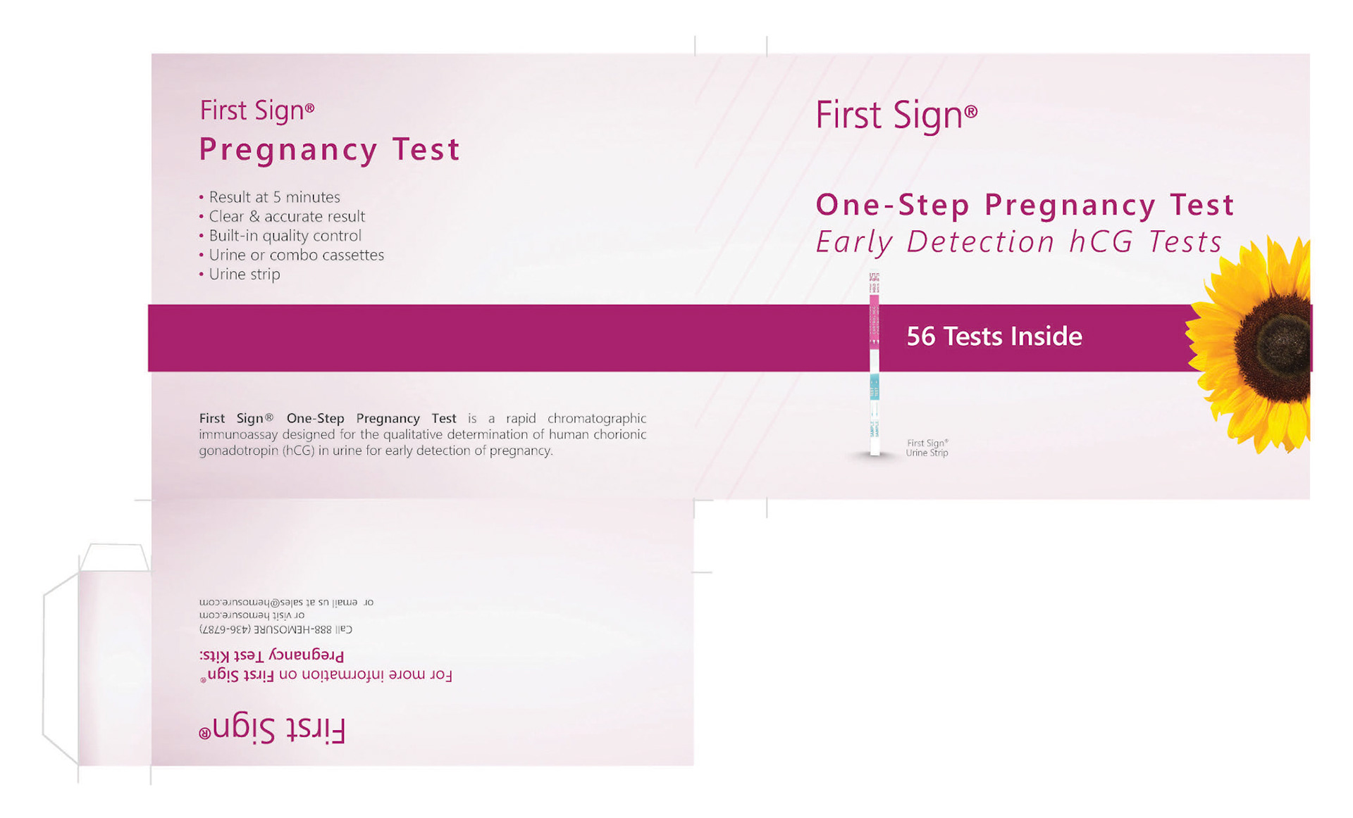 At-Home hCG Test - Package design: Meant to be small and portable, possibly for retail purposes.