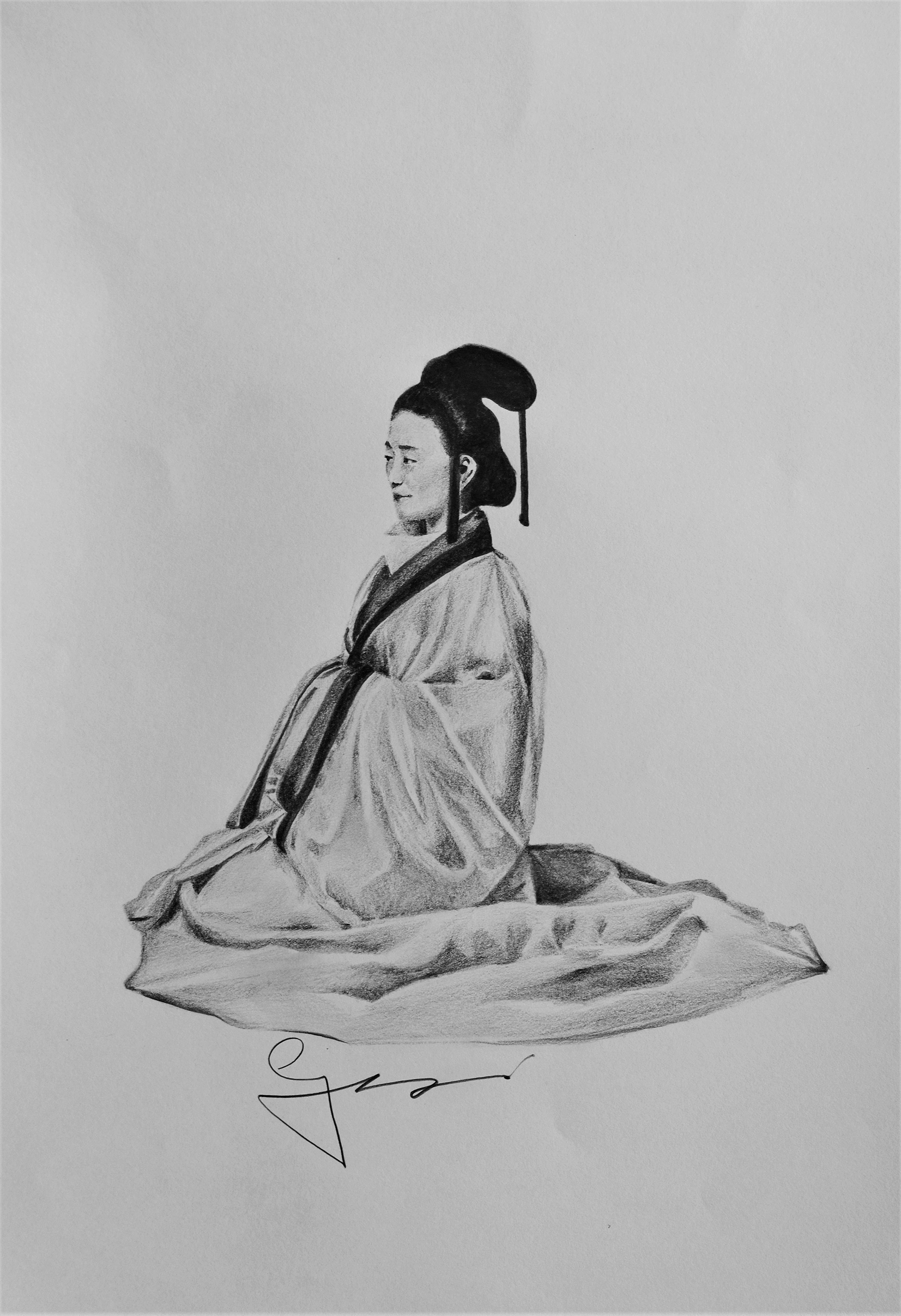 The Wait - 2017, Graphite on paper 35x24cm
