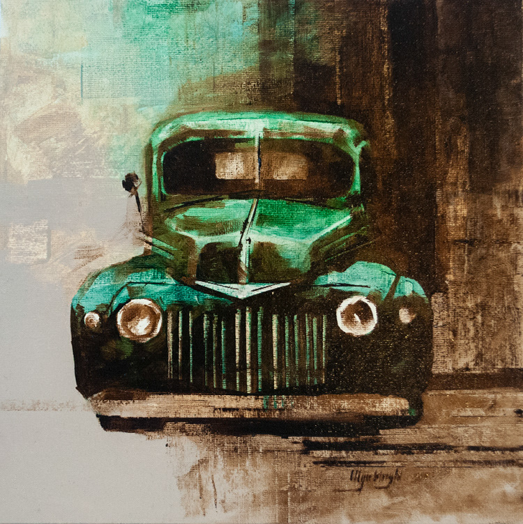 "Grandfather's Treasure" / Oil on Canvas Panel / 10" X 10" / Available at Empty Wall Gallery