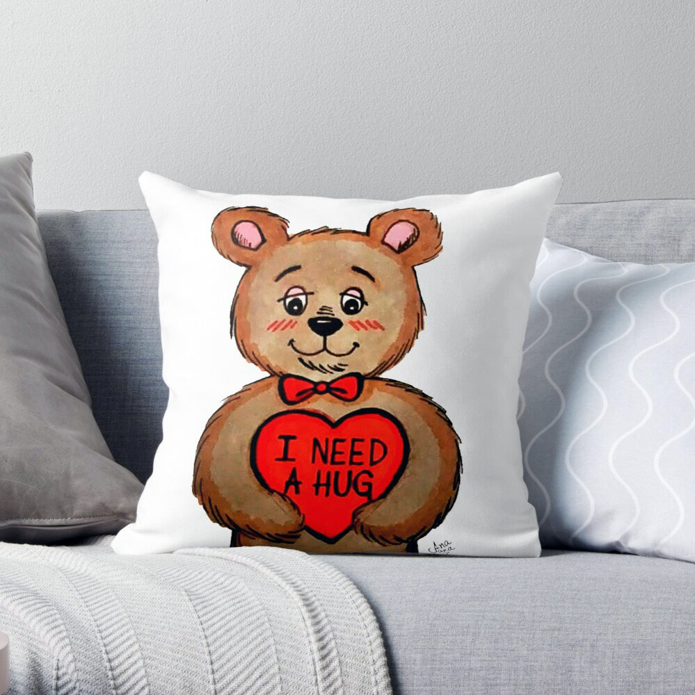 "Valentine Bear" Throw Pillow