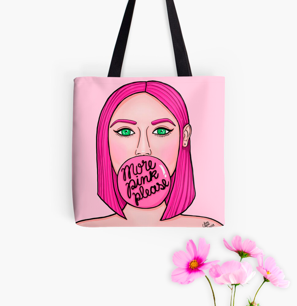 "More Pink, Please" Tote Bag
