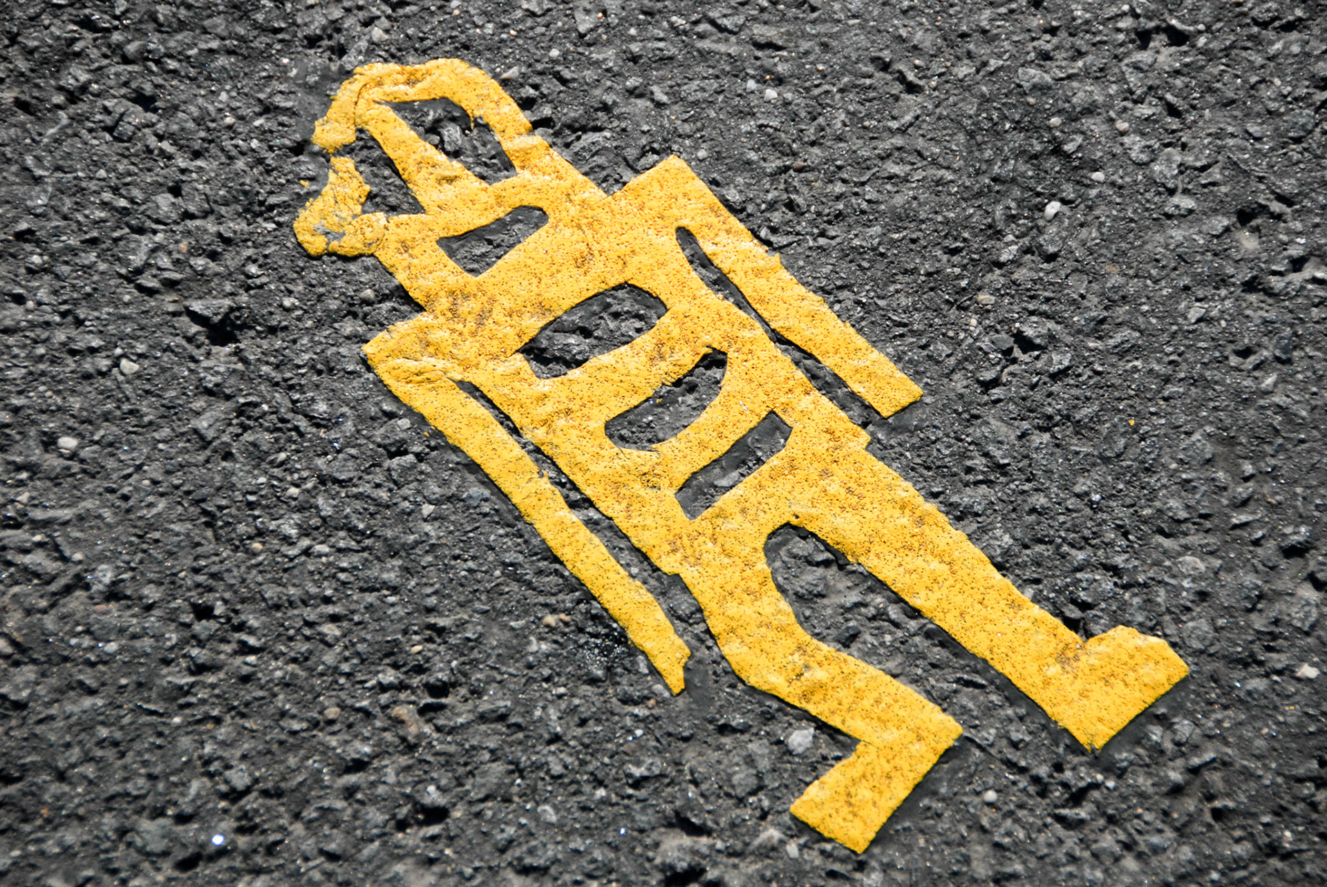 Yellow Symbol on Road