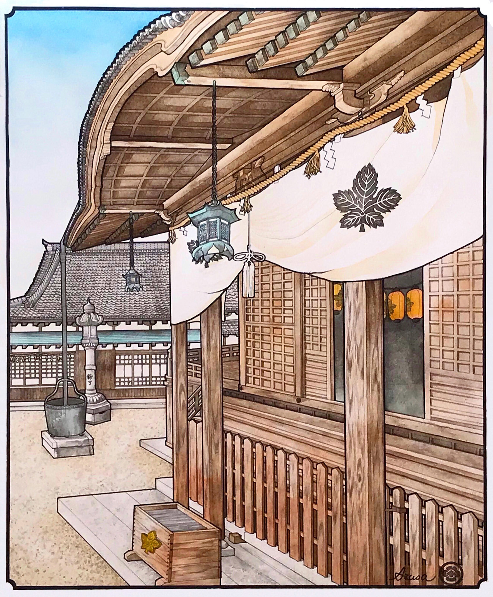 第69回 光陽展 入選作品「日本の木造建築を愛でる」
