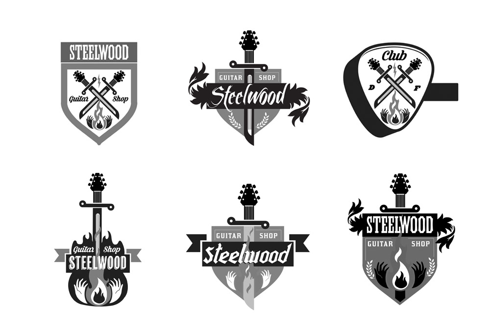 TodoBien Estudio - Branding Steelwood Guitar Shop & Club