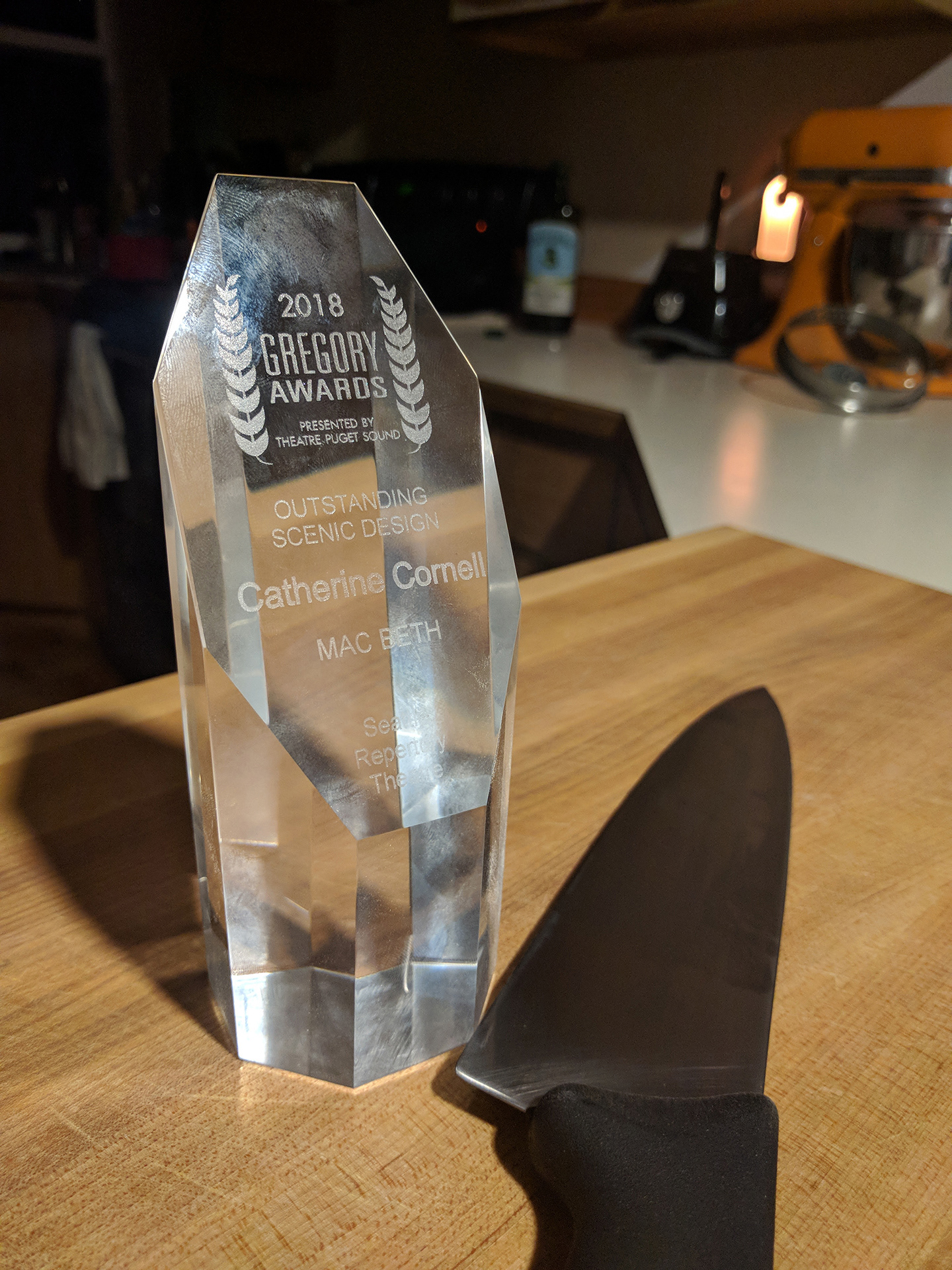 2018 Gregory Award for Outstanding Scenic Design