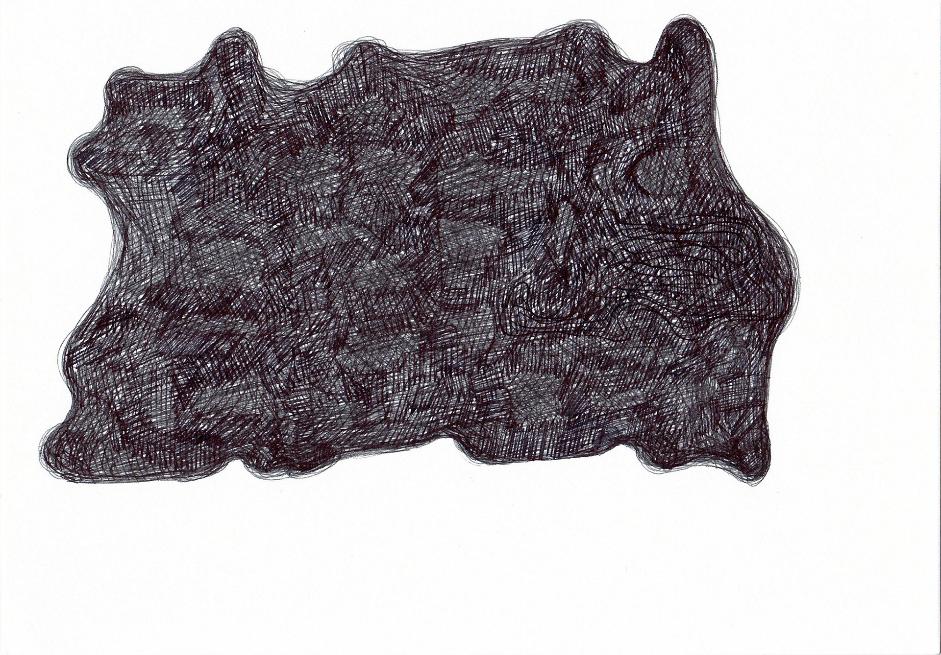 관습적인 그리기, Pen on paper, 14.8x21cm, 2019