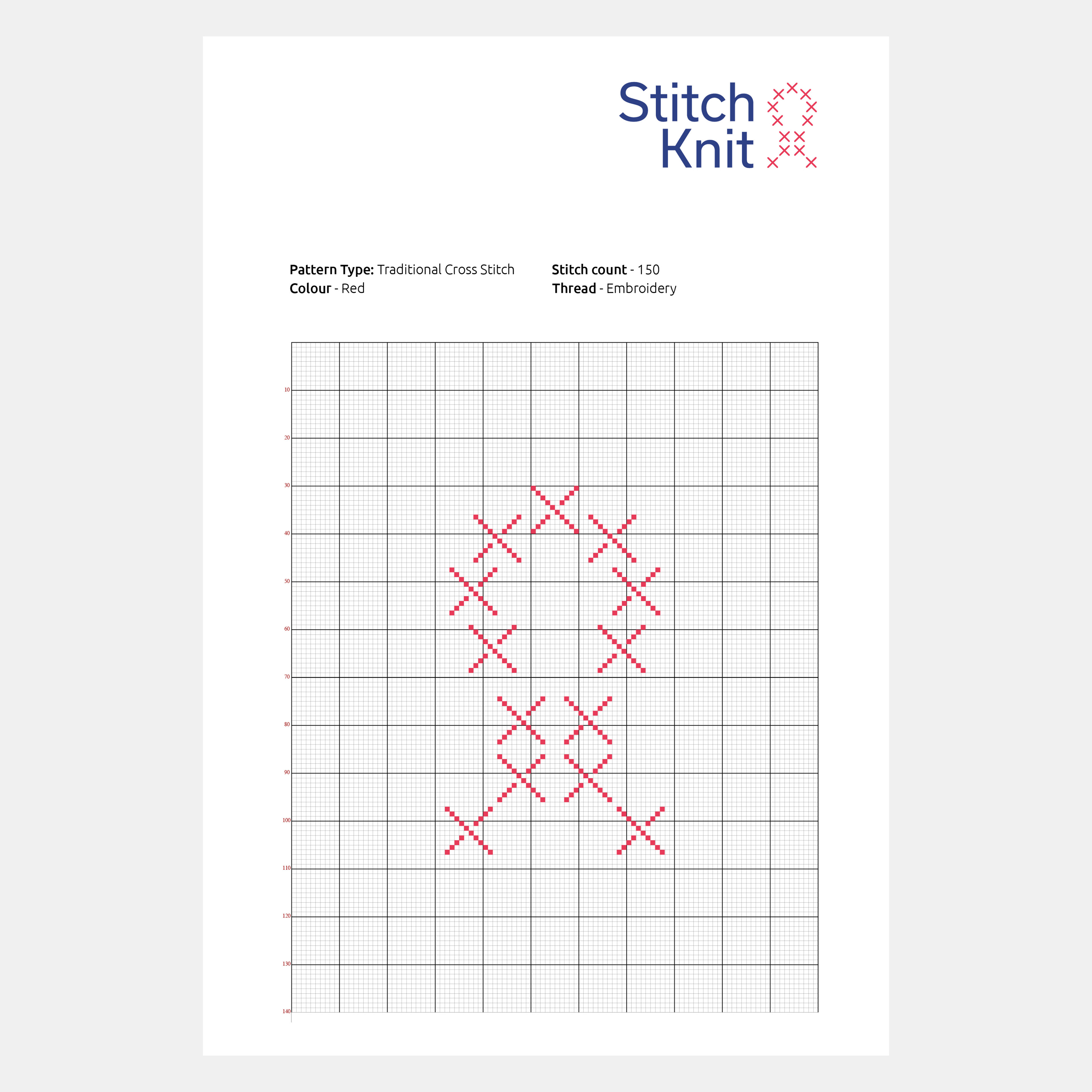 Brand Logo Cross Stitch Pattern (off grid)