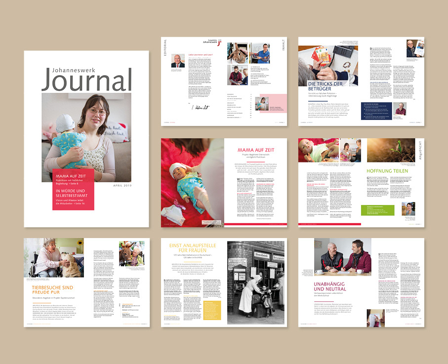 exemplarische Innenseiten Johanneswerk Journal