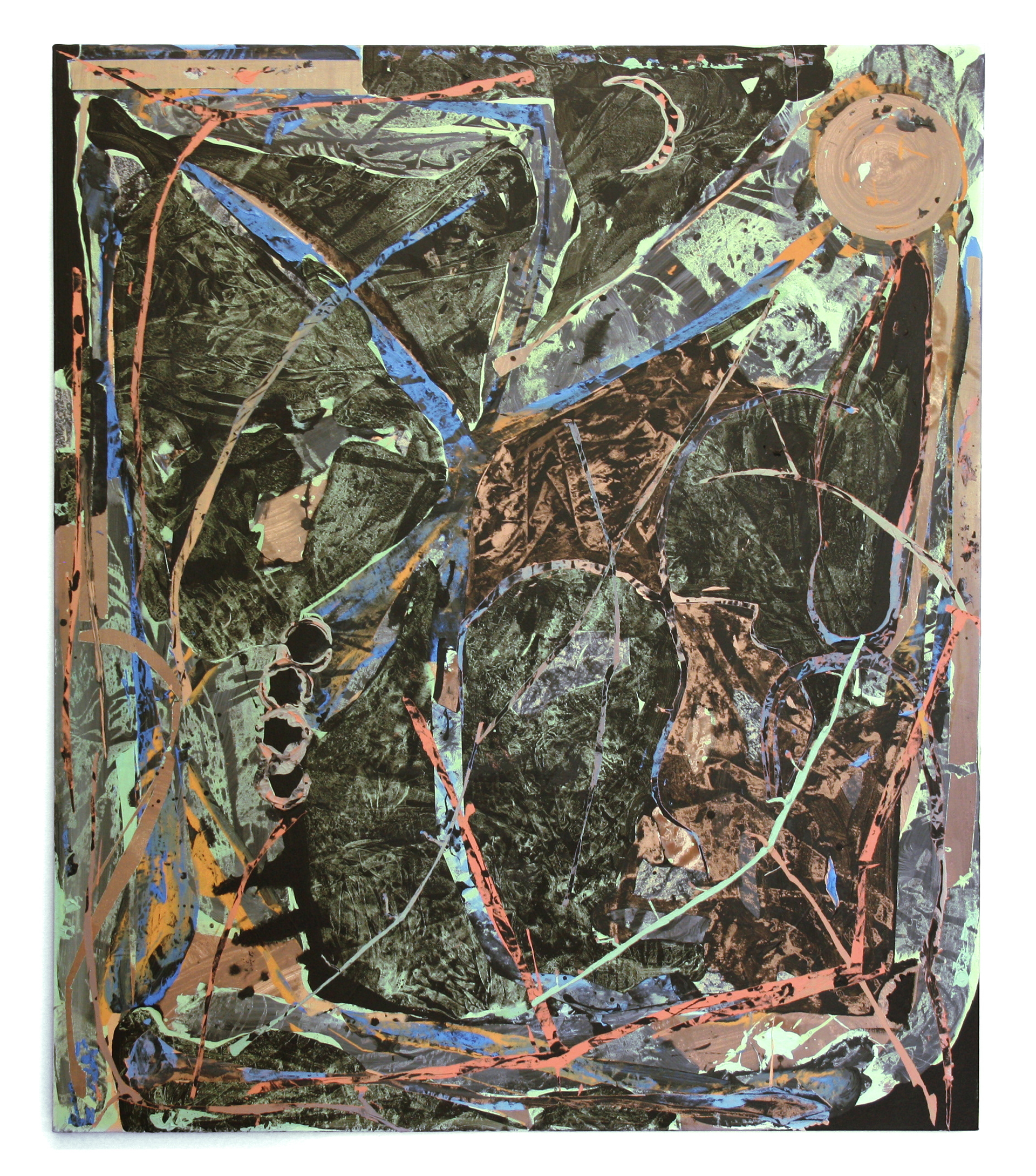 GERMES IV / ACRYLIQUE ET MORTIER SUR TOILE / 137 X 117 CM / 2019