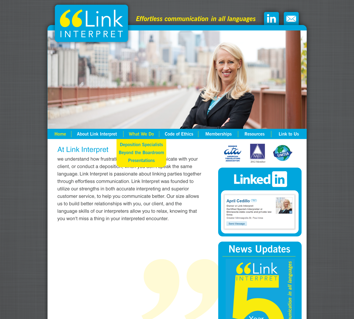 www.linkinterpret.com Concept Page