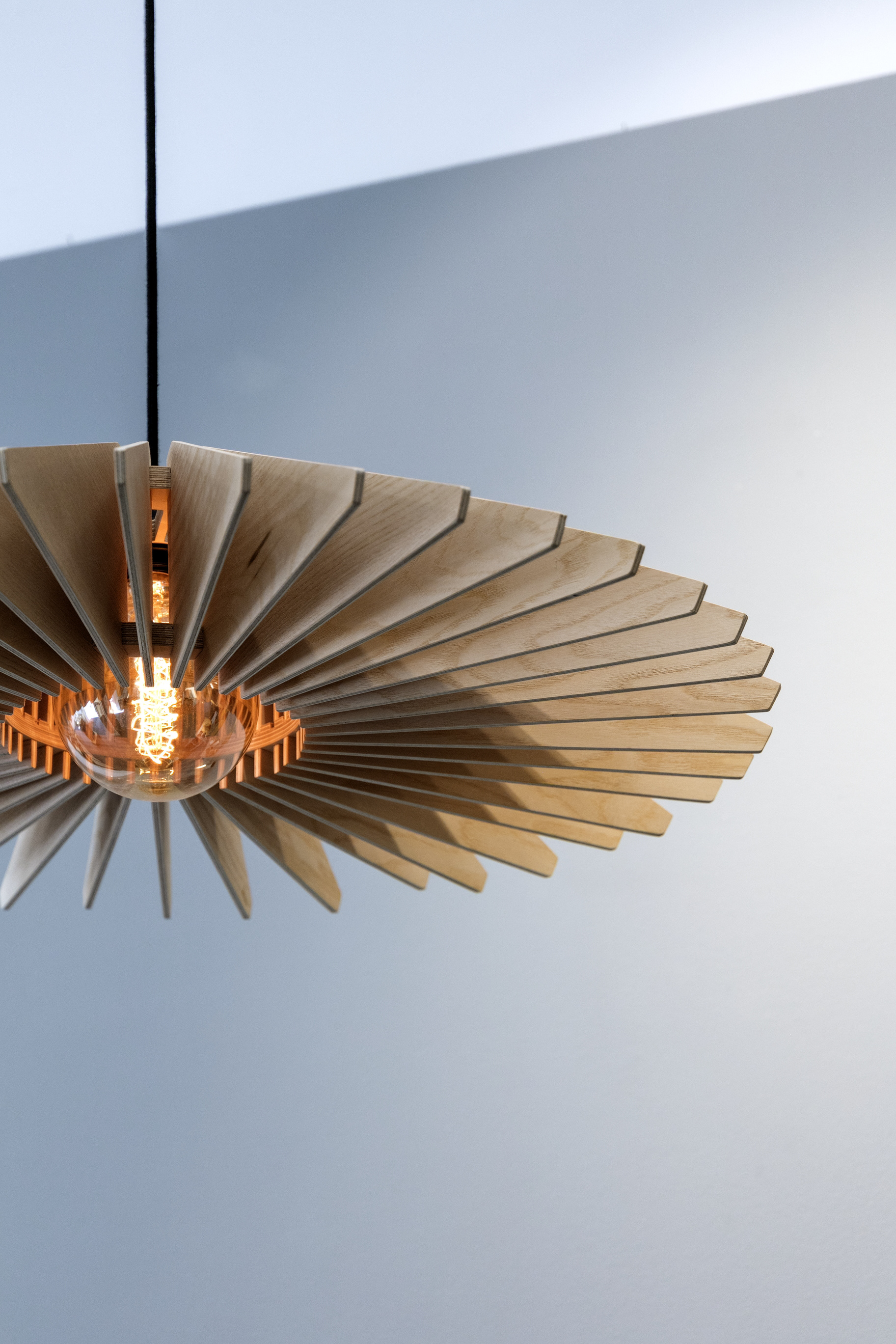 Suspension - Placage chêne - 80cm de diamètre - 450€