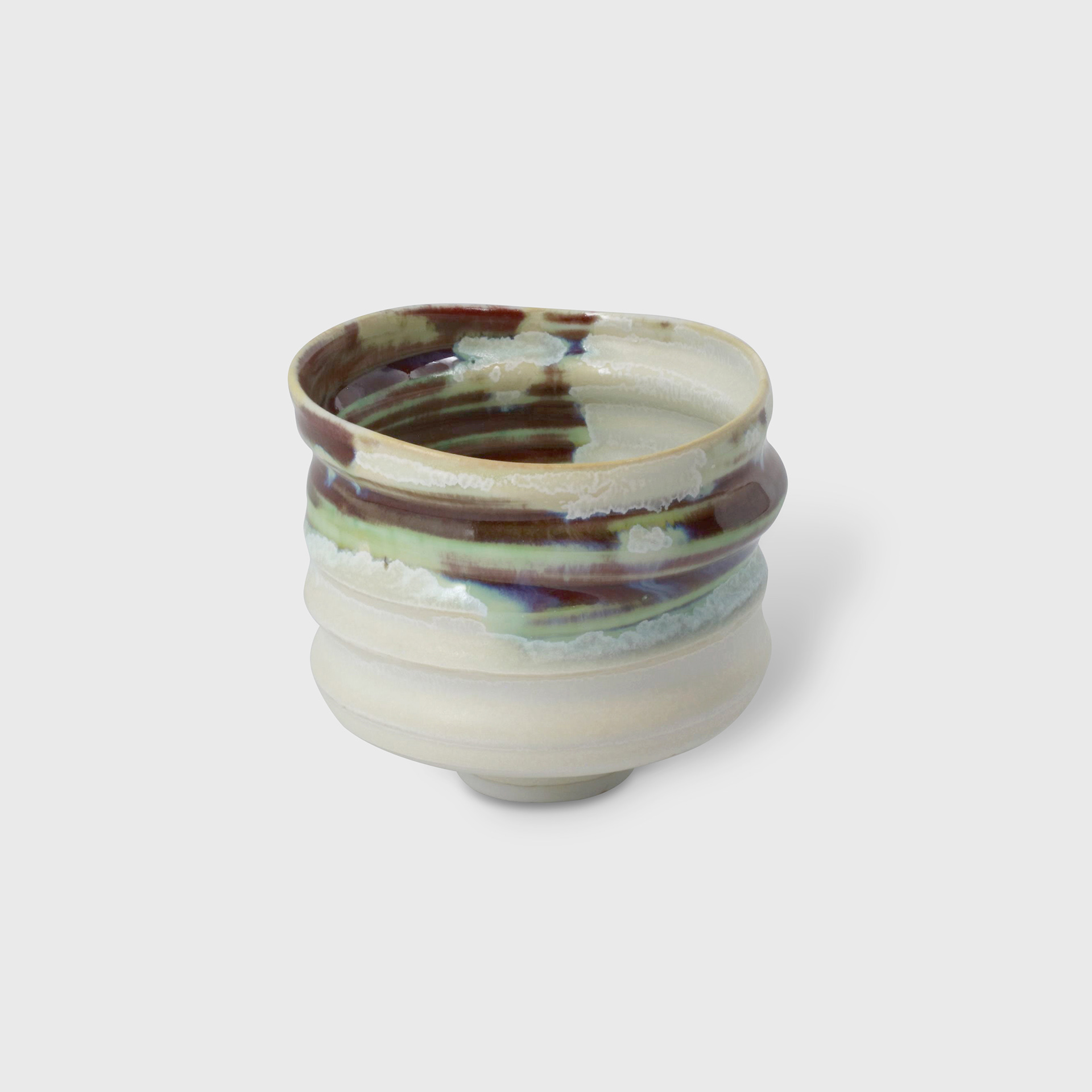 Bol en porcelaine email rouge & blanc - 65€