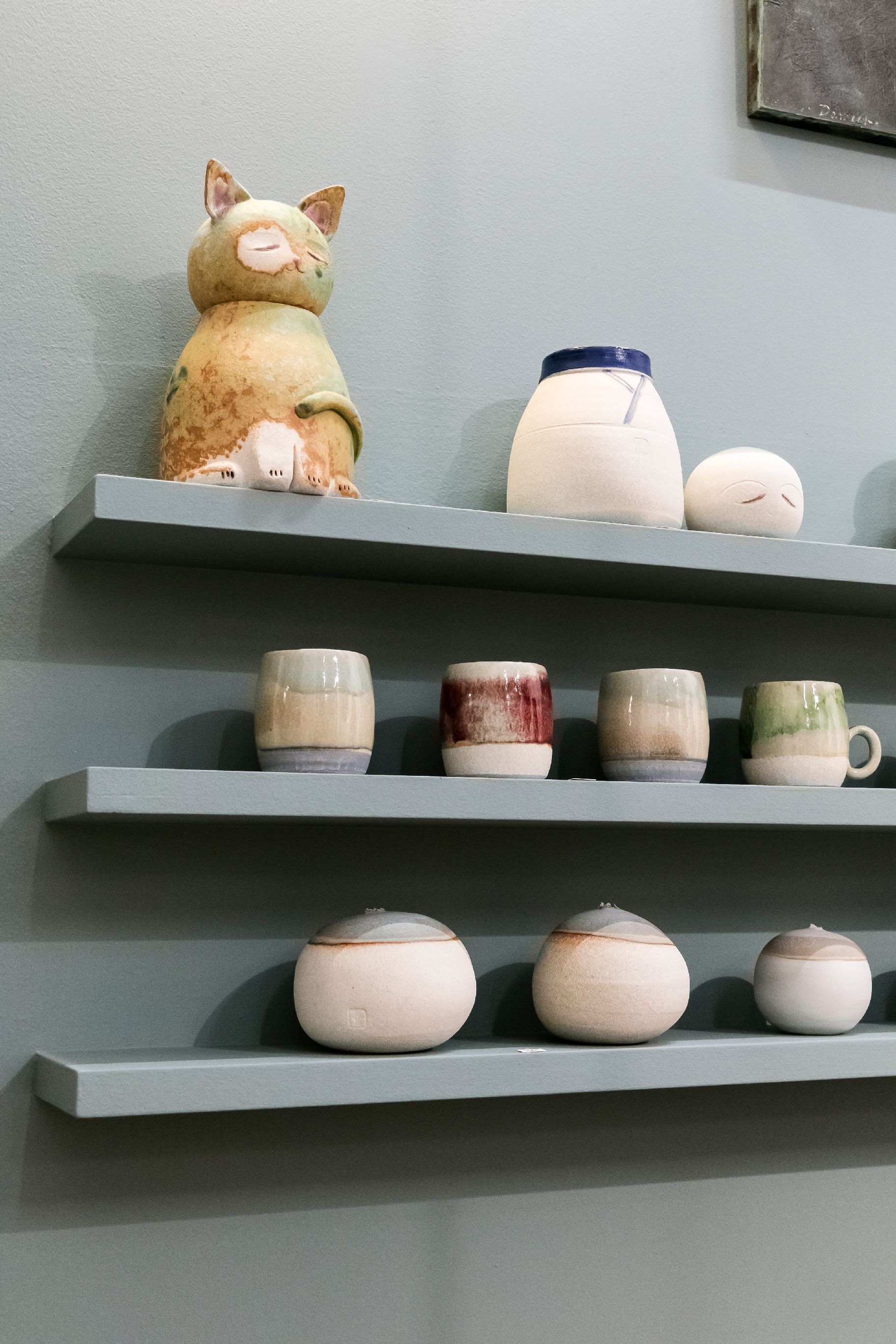 Bouddha Jizzo PM 120€ / Soliflores galets en porcelaine chamottée 2 tailles disponibles 32€ & 48€