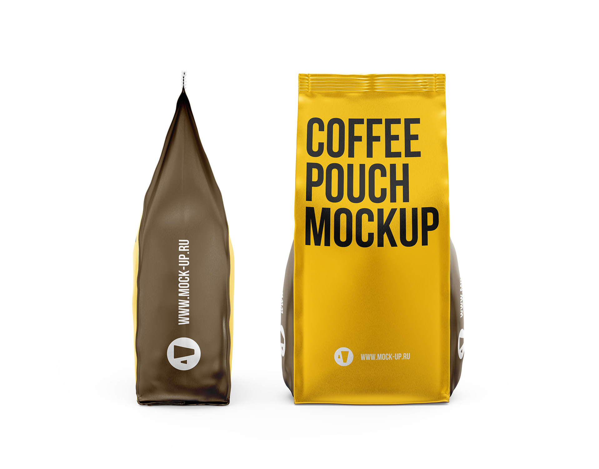 Download Exclusive Product Mockups Aluminium Coffee Pouch PSD Mockup Templates