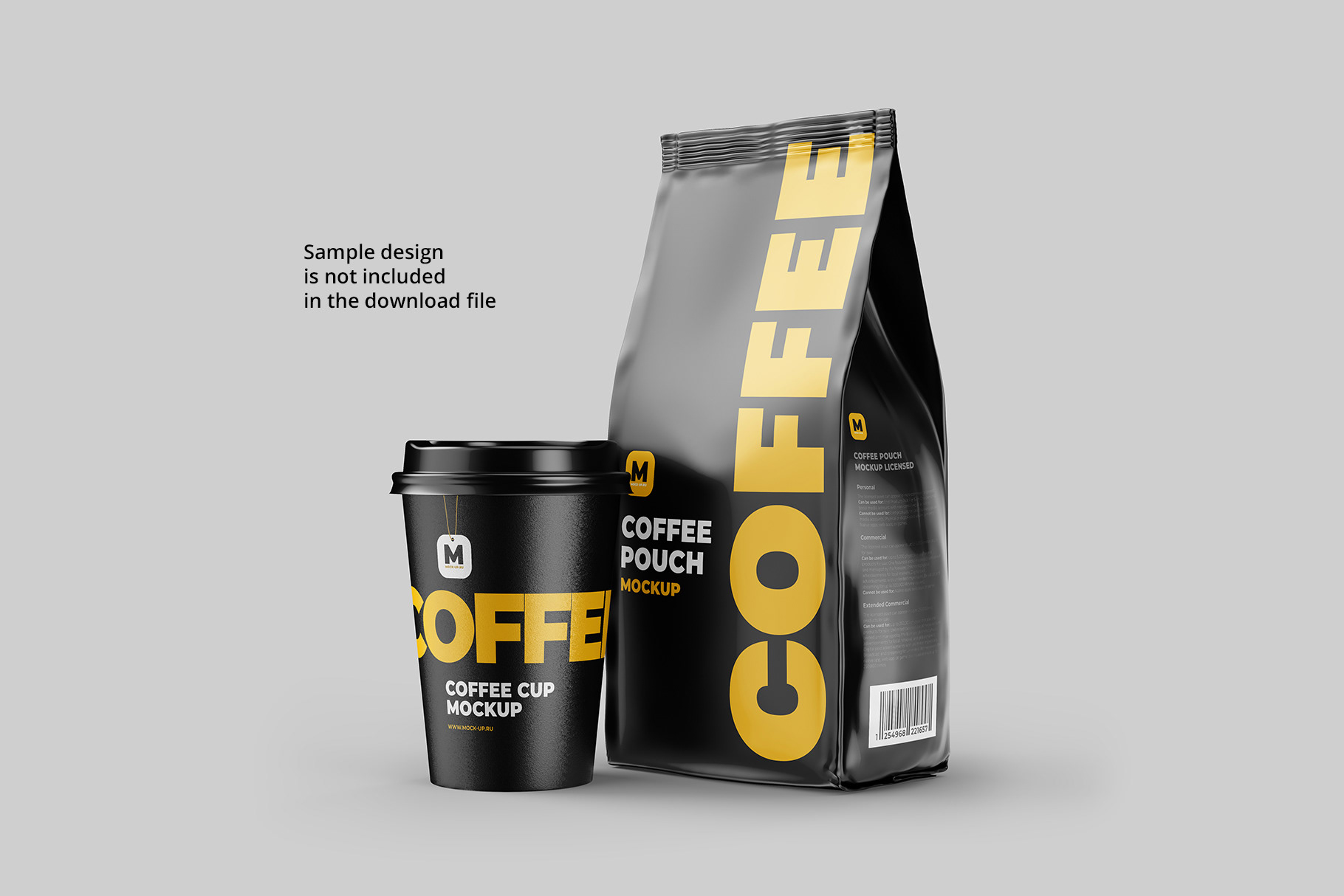 Download Exclusive Product Mockups - Coffee Pouch and Cup