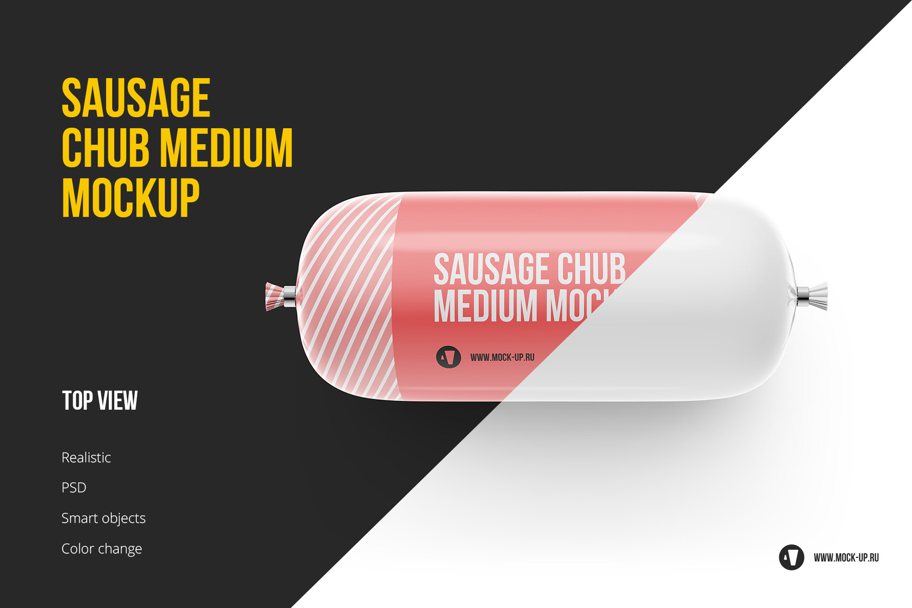 Download Exclusive Product Mockups Sausage Chub Medium