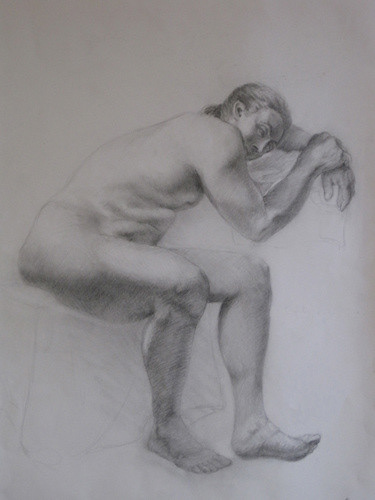 4 day pose /Medium: charcoal pencil
