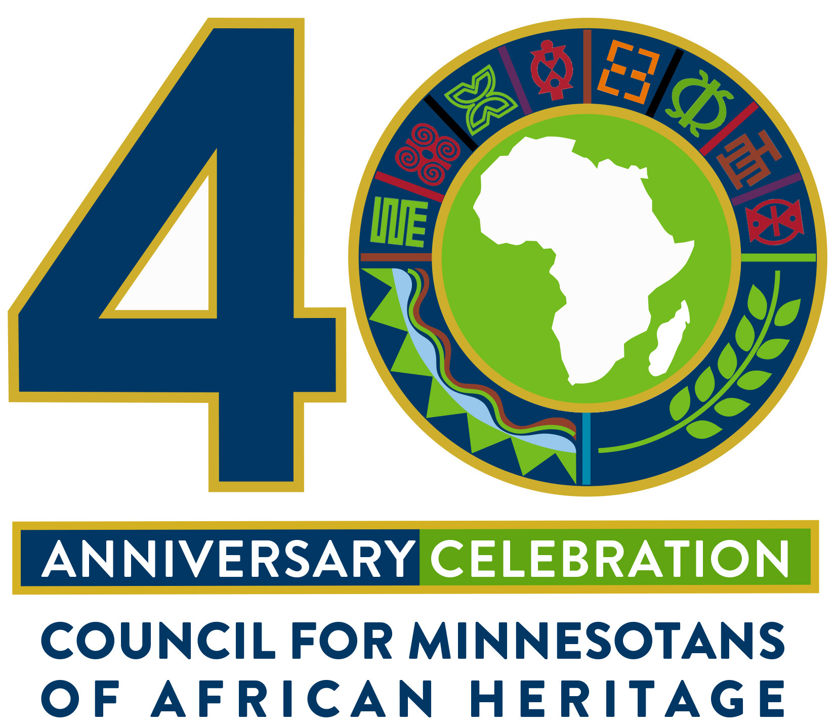 Council for Minnesotans of African Heritage 40th Anniversary Commemorative Logo