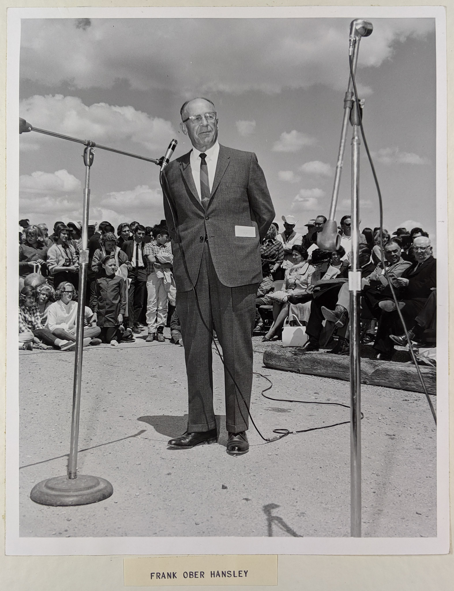 Photo of Frank Ober Hansley,, May 10, 1965 Commemoration. Bernice Gibbs Anderson Collection, NPS