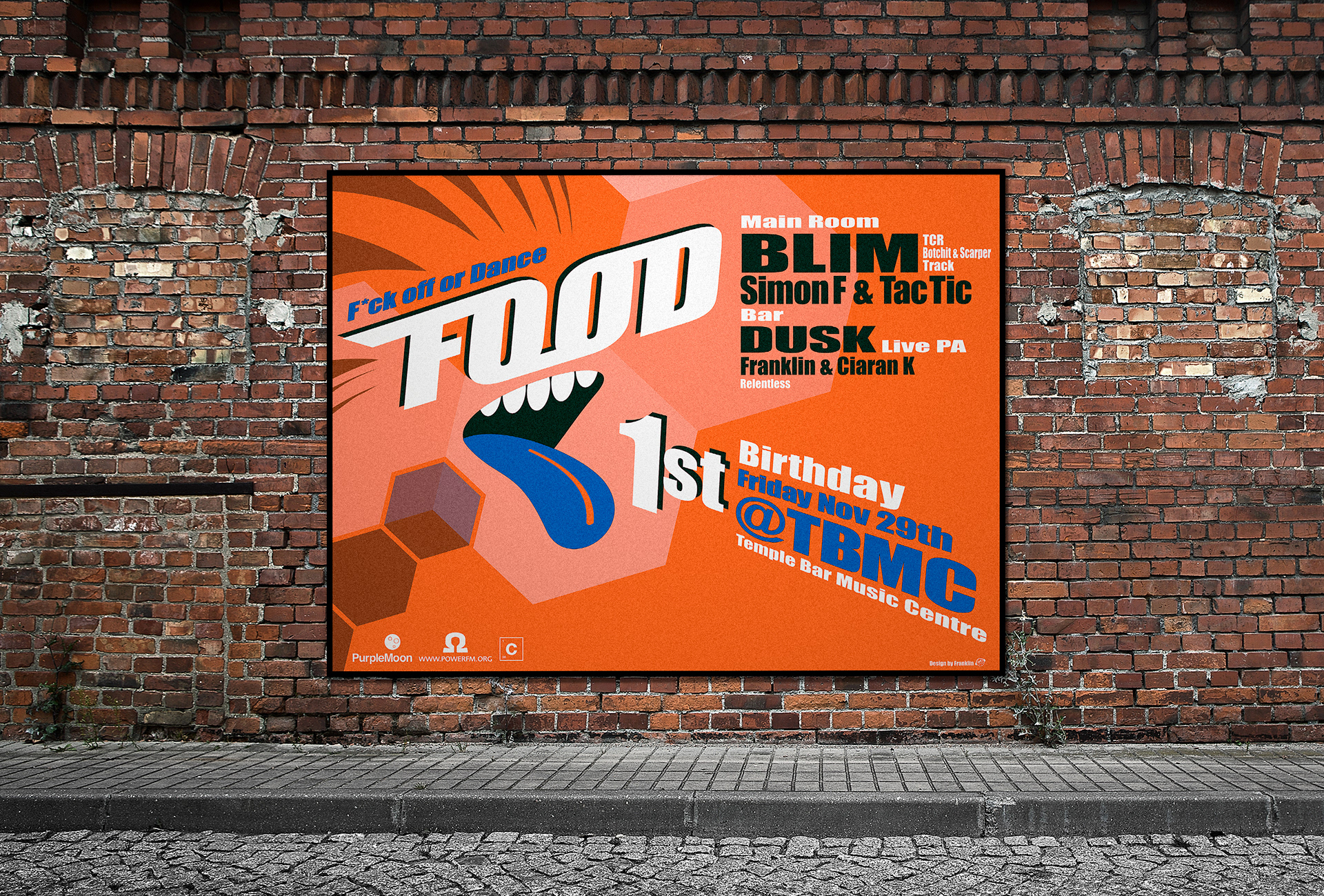 FOOD First Birthday Street Poster