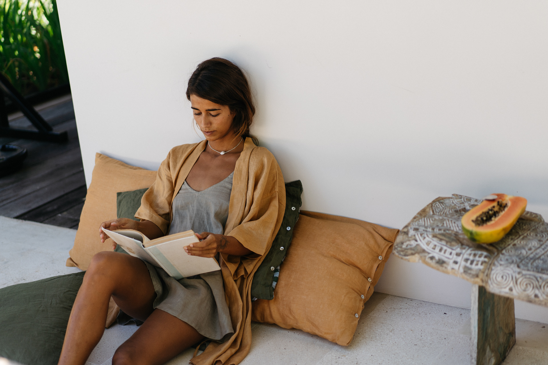 100% Linen Sleep Slip x Kimono