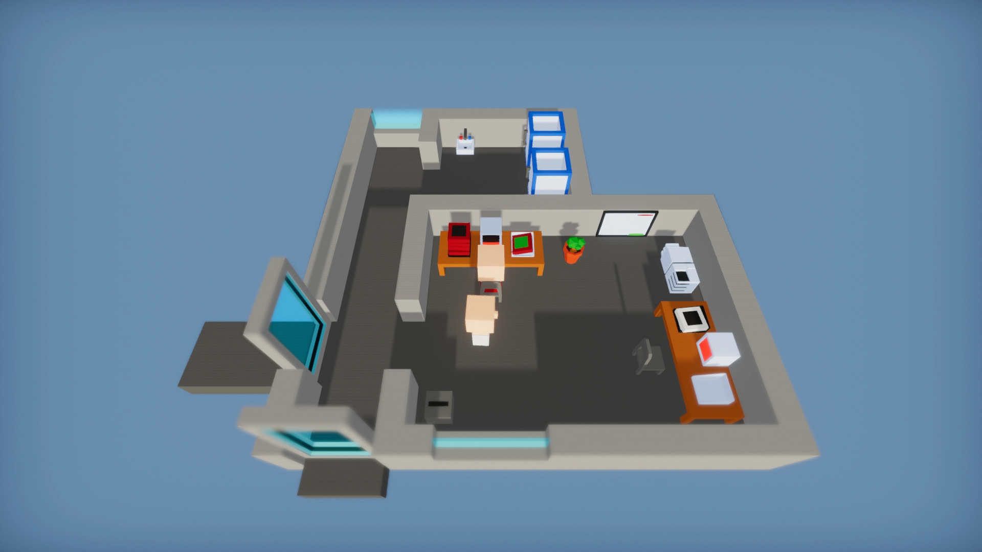 Working at their personal workspace