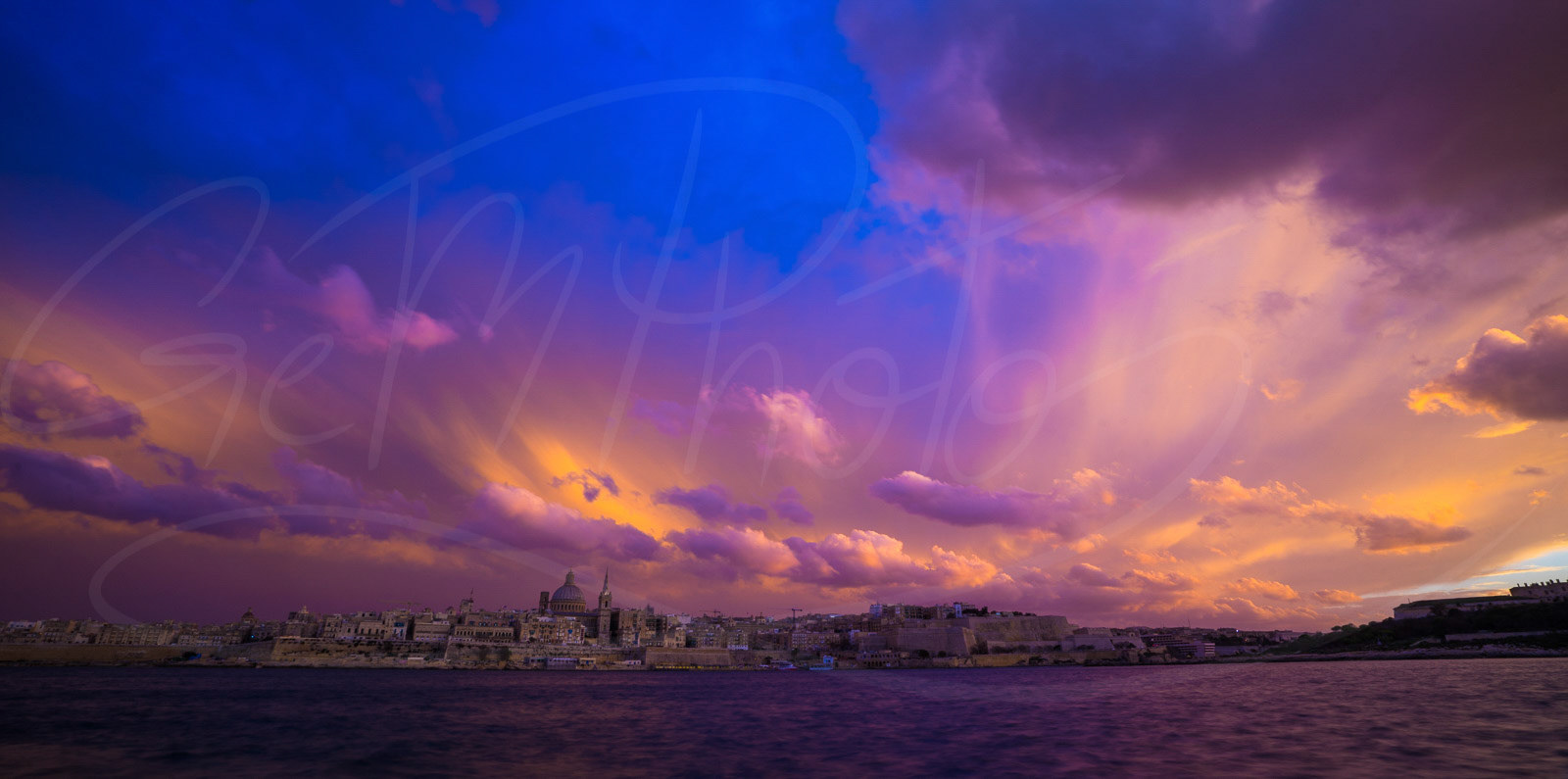 Firey sky in Malta