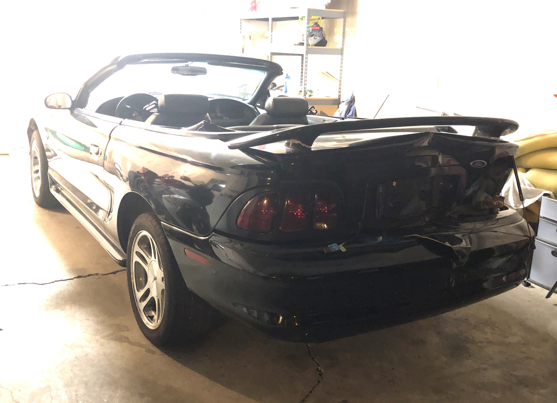 Rear end damaged along with lights and subframe