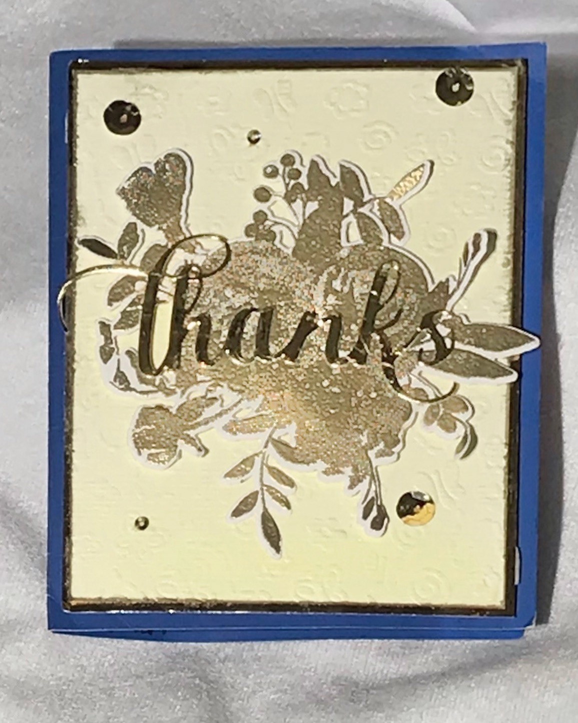 Textured Base with Ink Blending, Stamping and heat embossed